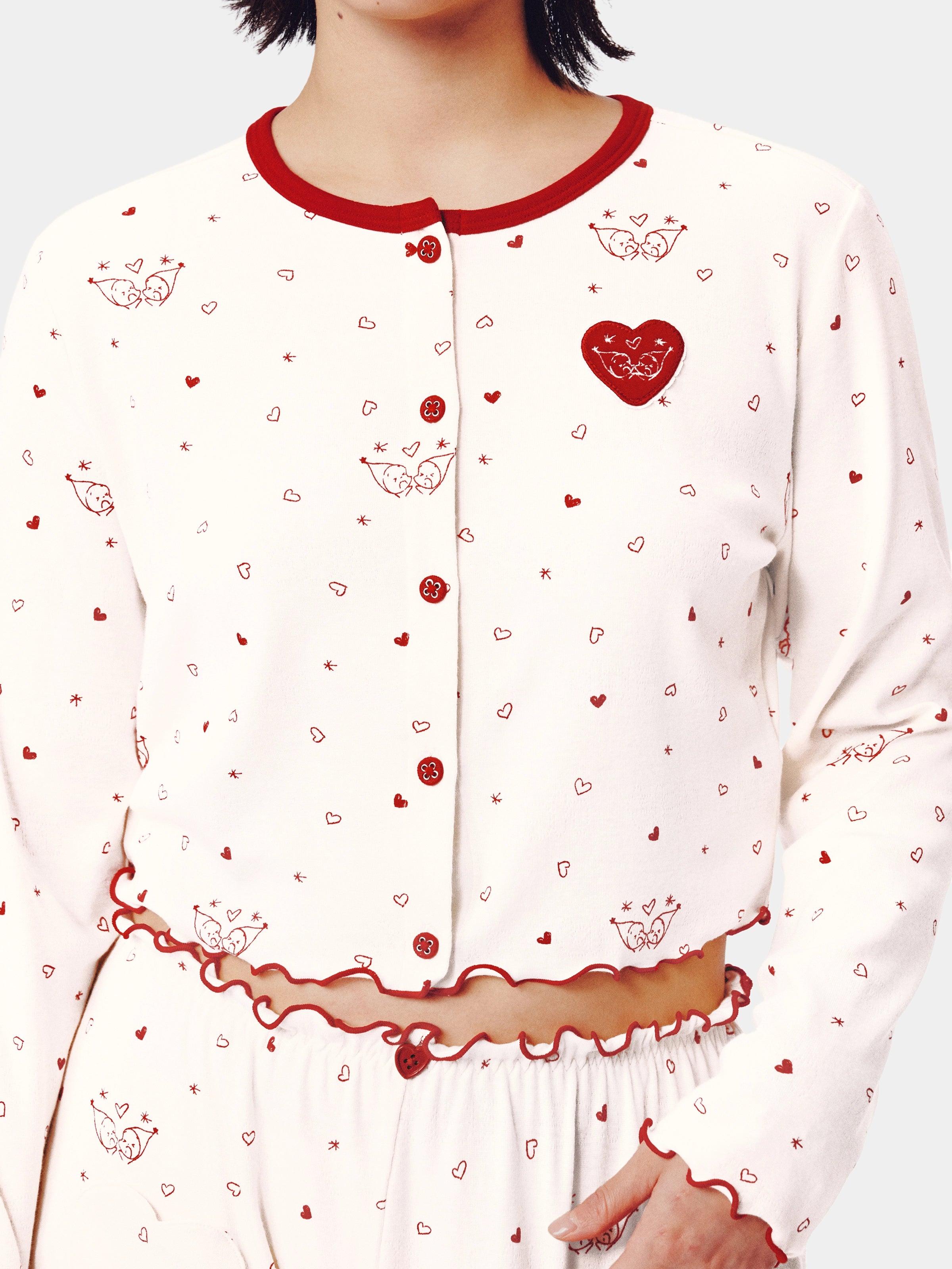 "tbh × TWINKLE TWINKLE" Knitted Cardigan Loungewear Set – Manuscript of Love