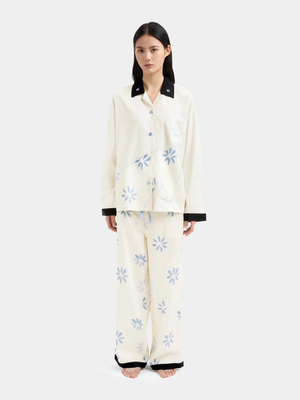 "Year of the Horse" Tencel Cotton Blend Loungewear Set Long Sleeve – Little Floral Horse