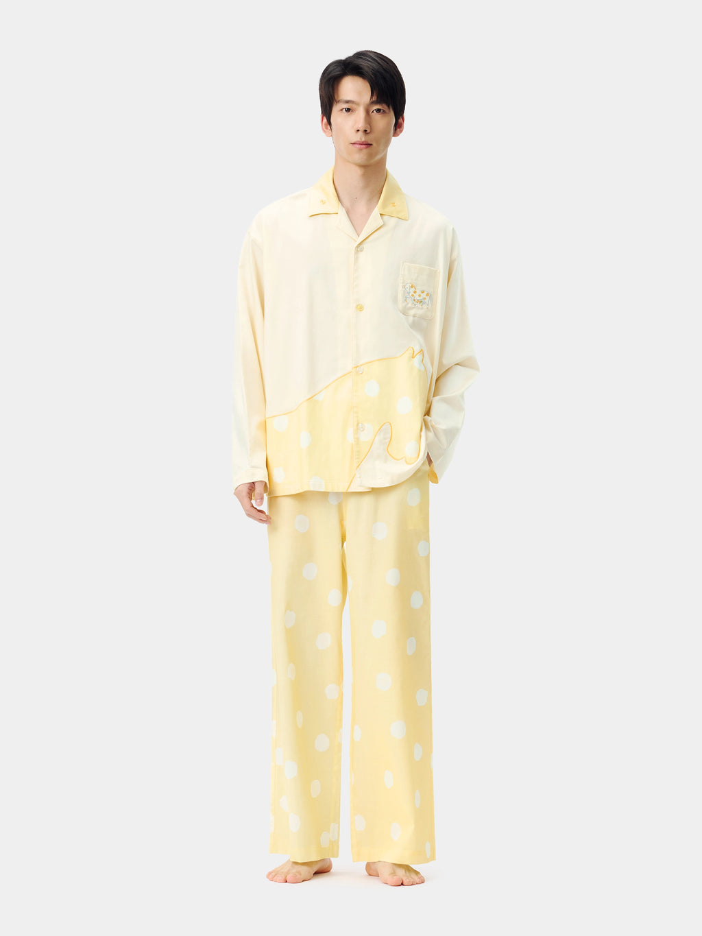 "Year of the Horse" Tencel Cotton Blend Loungewear Set Long Sleeve – Polka Dot Horse