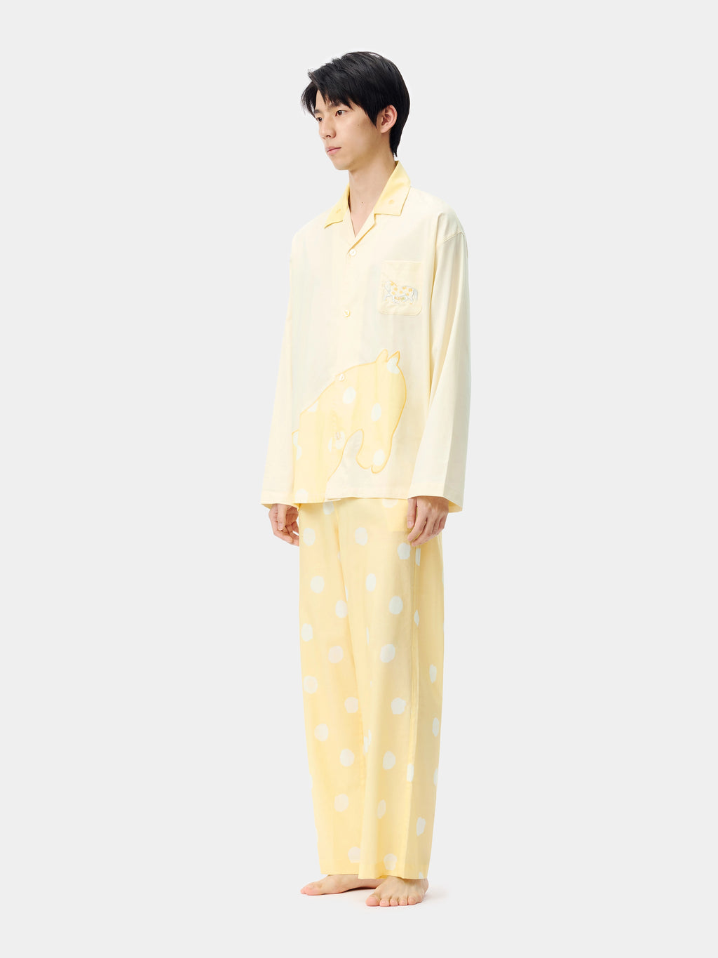 "Year of the Horse" Tencel Cotton Blend Loungewear Set Long Sleeve – Polka Dot Horse