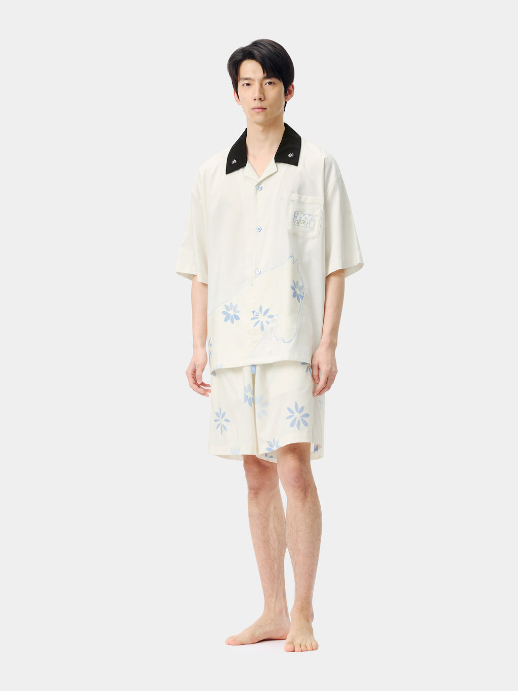 "Year of the Horse" Tencel Cotton Blend Loungewear Set Short Sleeve – Little Floral Horse
