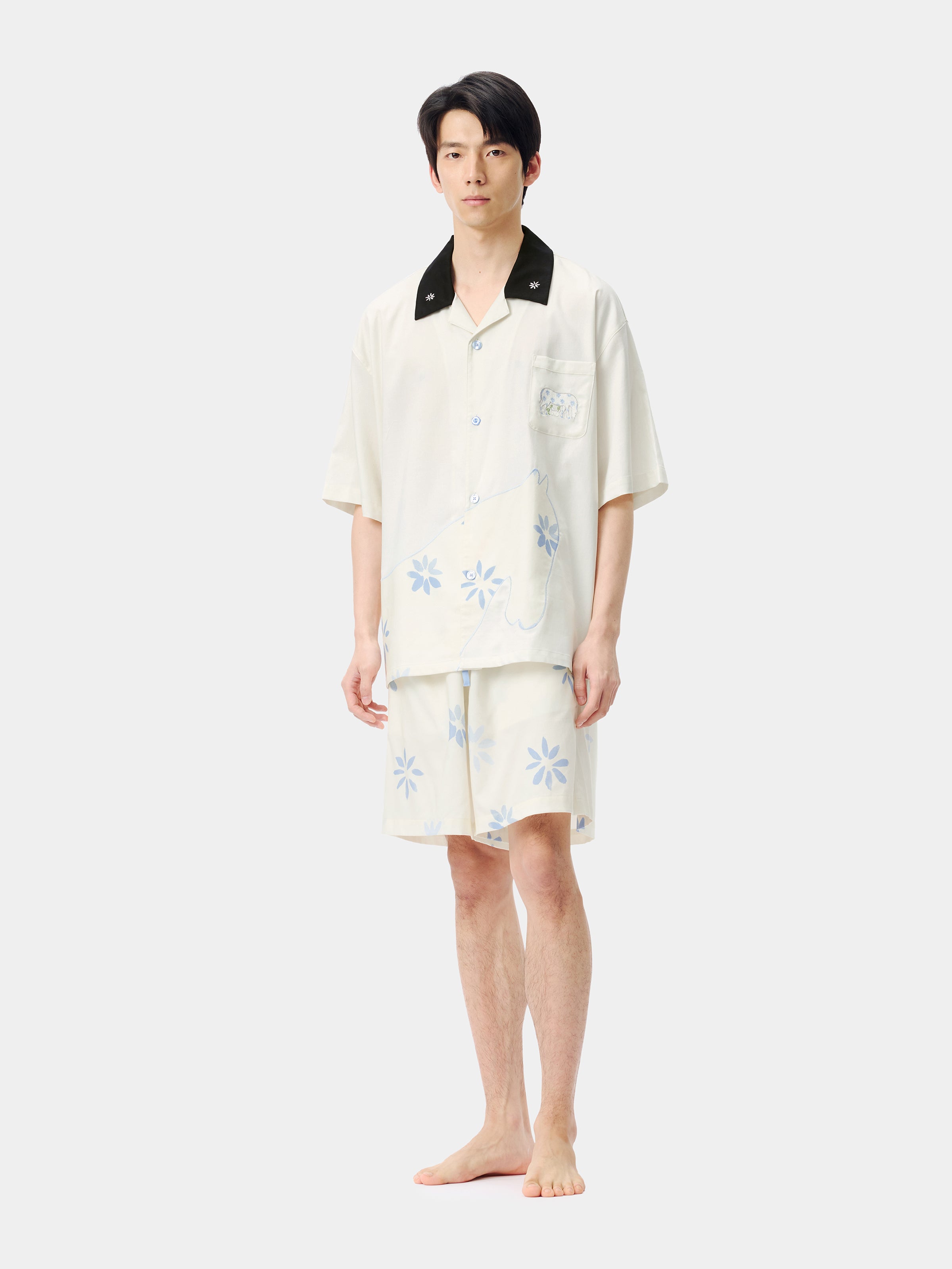 "Year of the Horse" Tencel Cotton Blend Loungewear Set Short Sleeve – Little Floral Horse