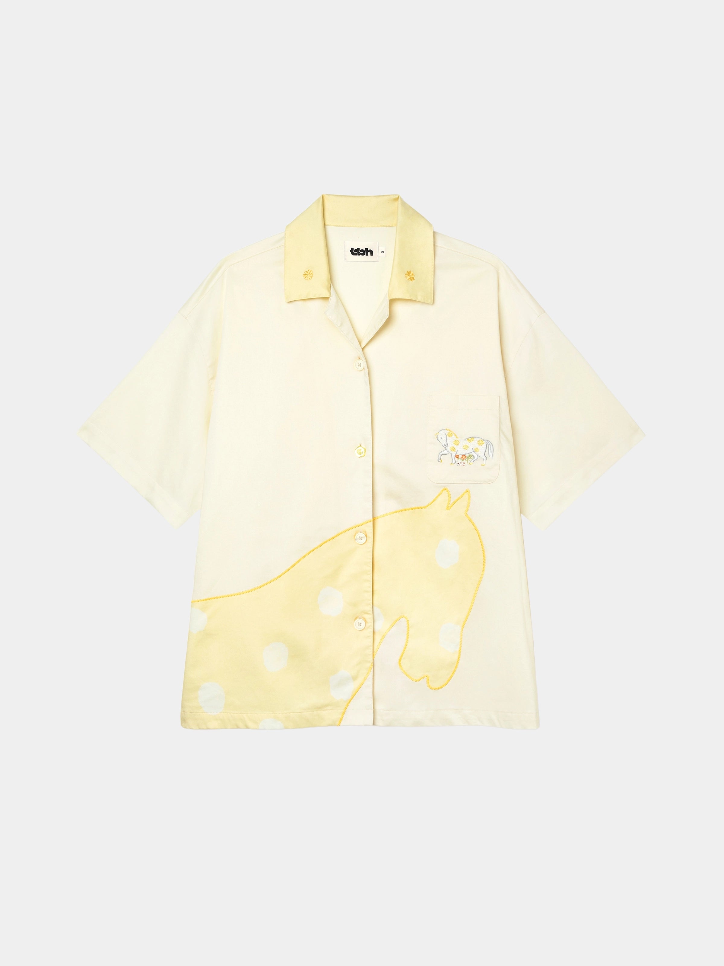 "Year of the Horse" Tencel Cotton Blend Loungewear Set Short Sleeve – Polka Dot Horse