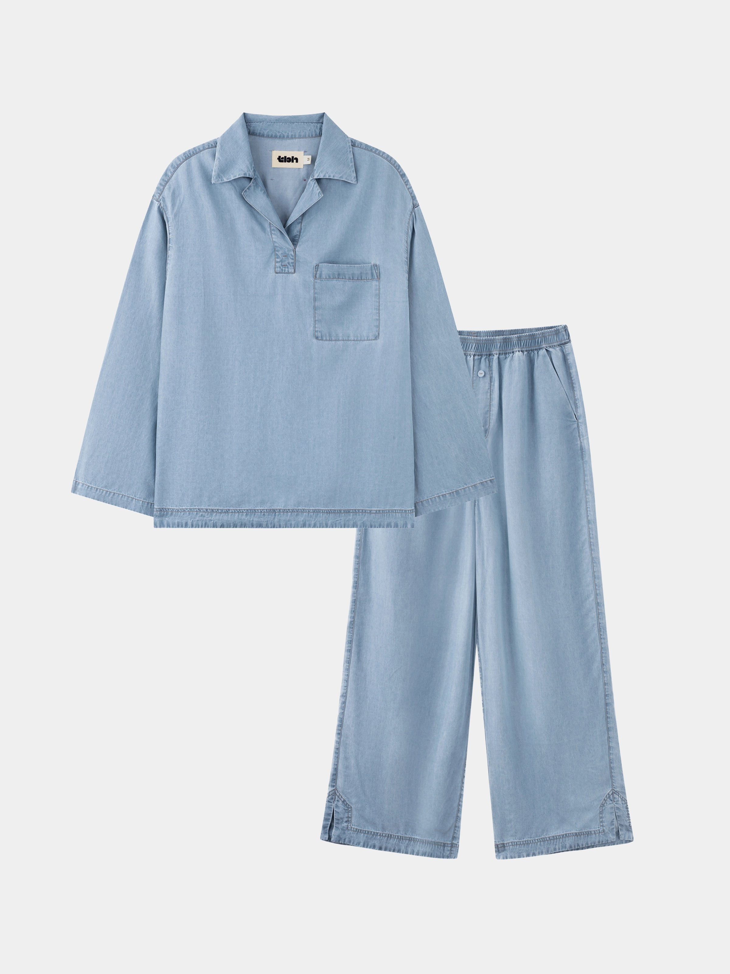Tencel Loungewear Set – Light Wash