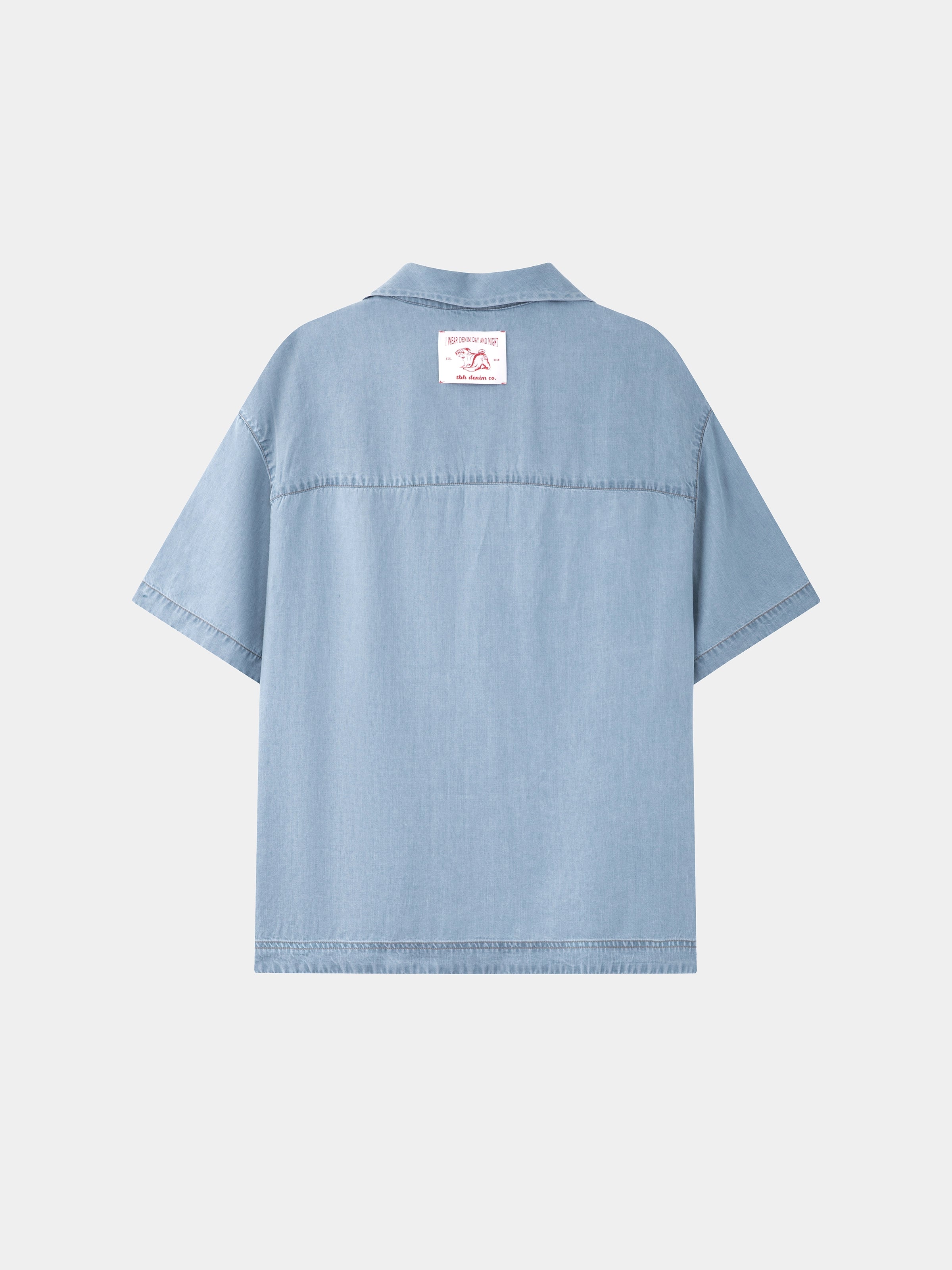 Tencel Short Sleeve Loungewear Set – Light Wash