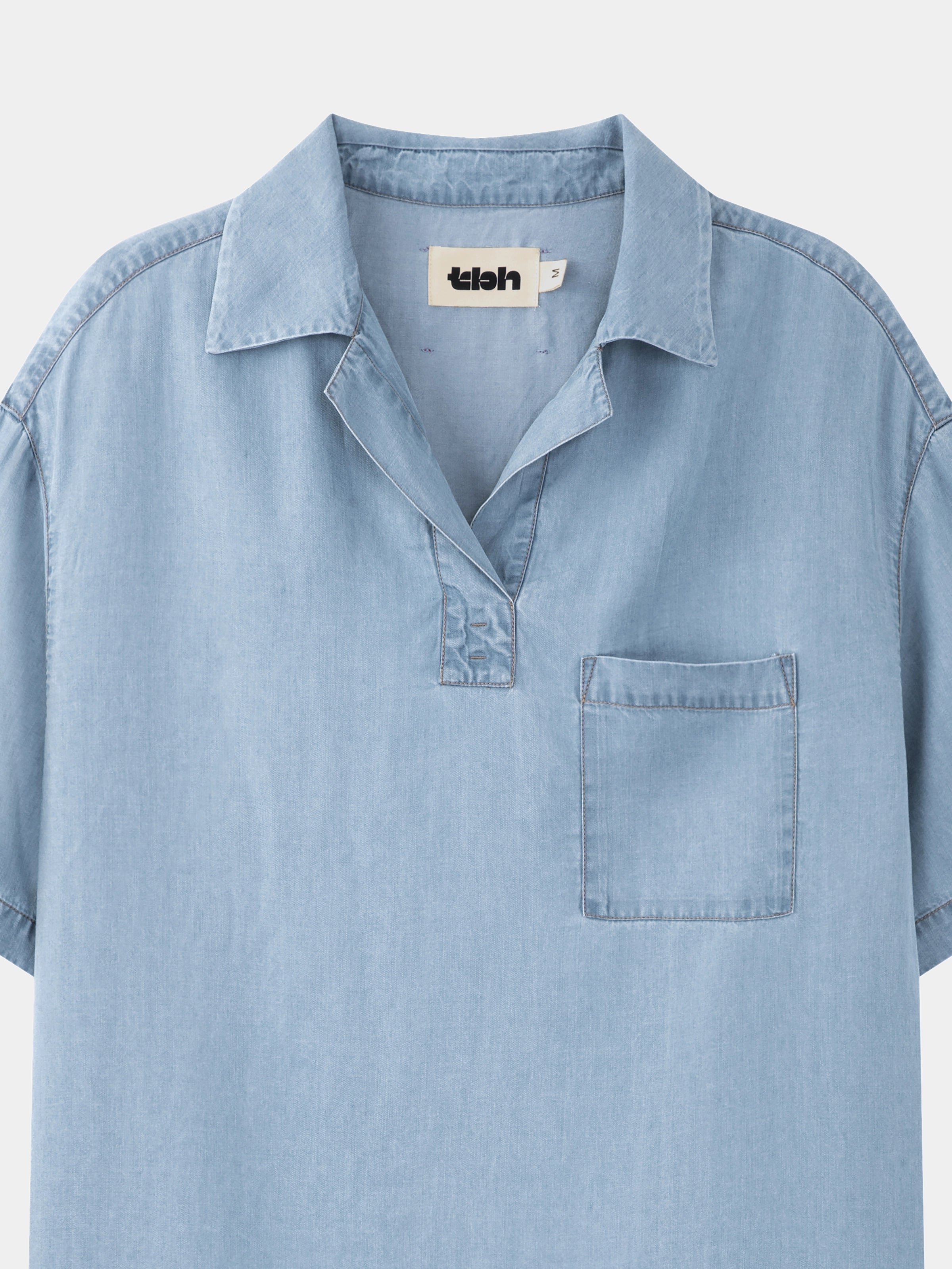 Tencel Short Sleeve Loungewear Set – Light Wash