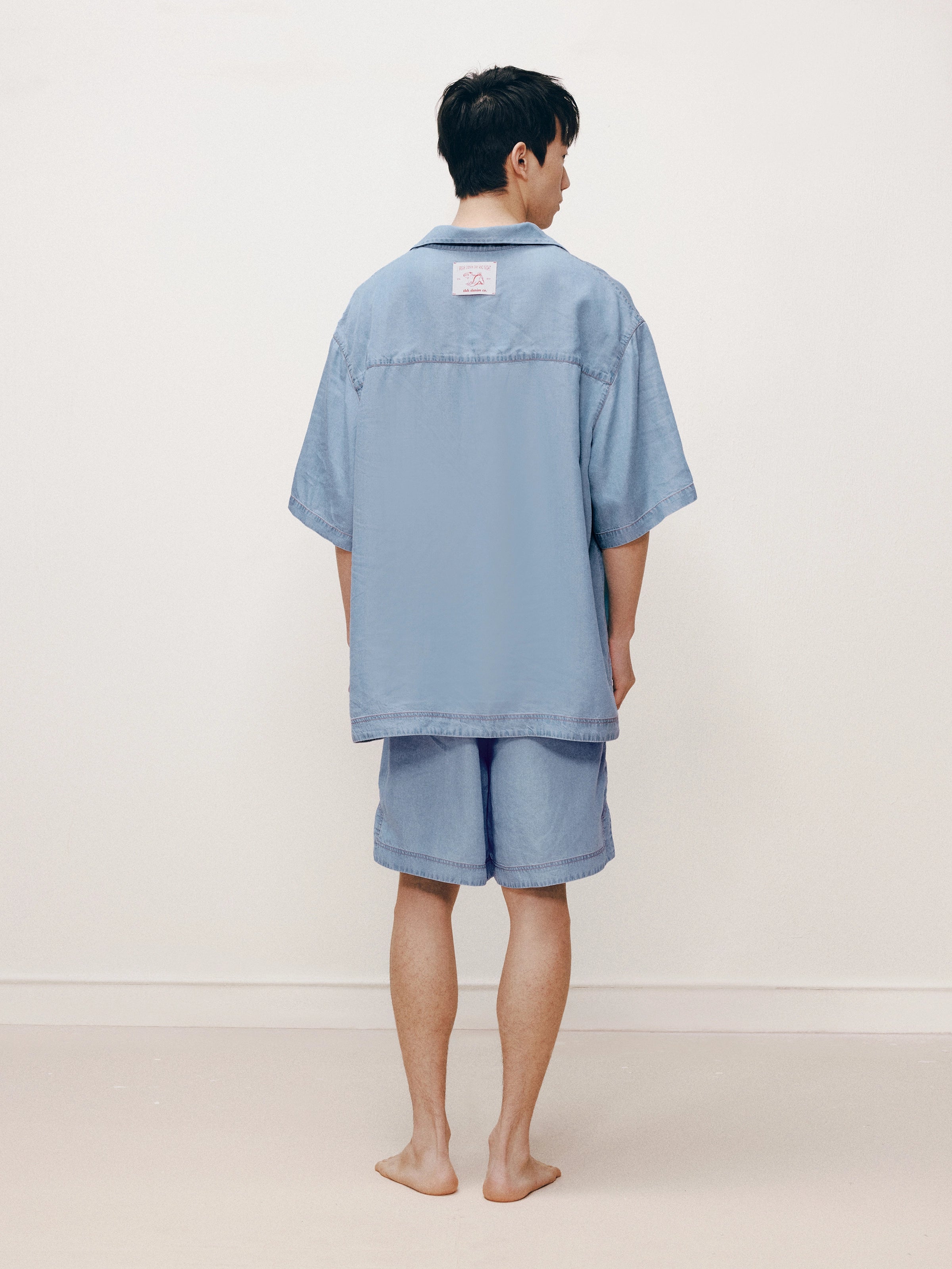 Tencel Short Sleeve Loungewear Set – Light Wash