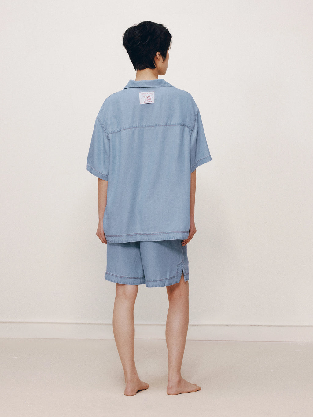 Tencel Short Sleeve Loungewear Set – Light Wash