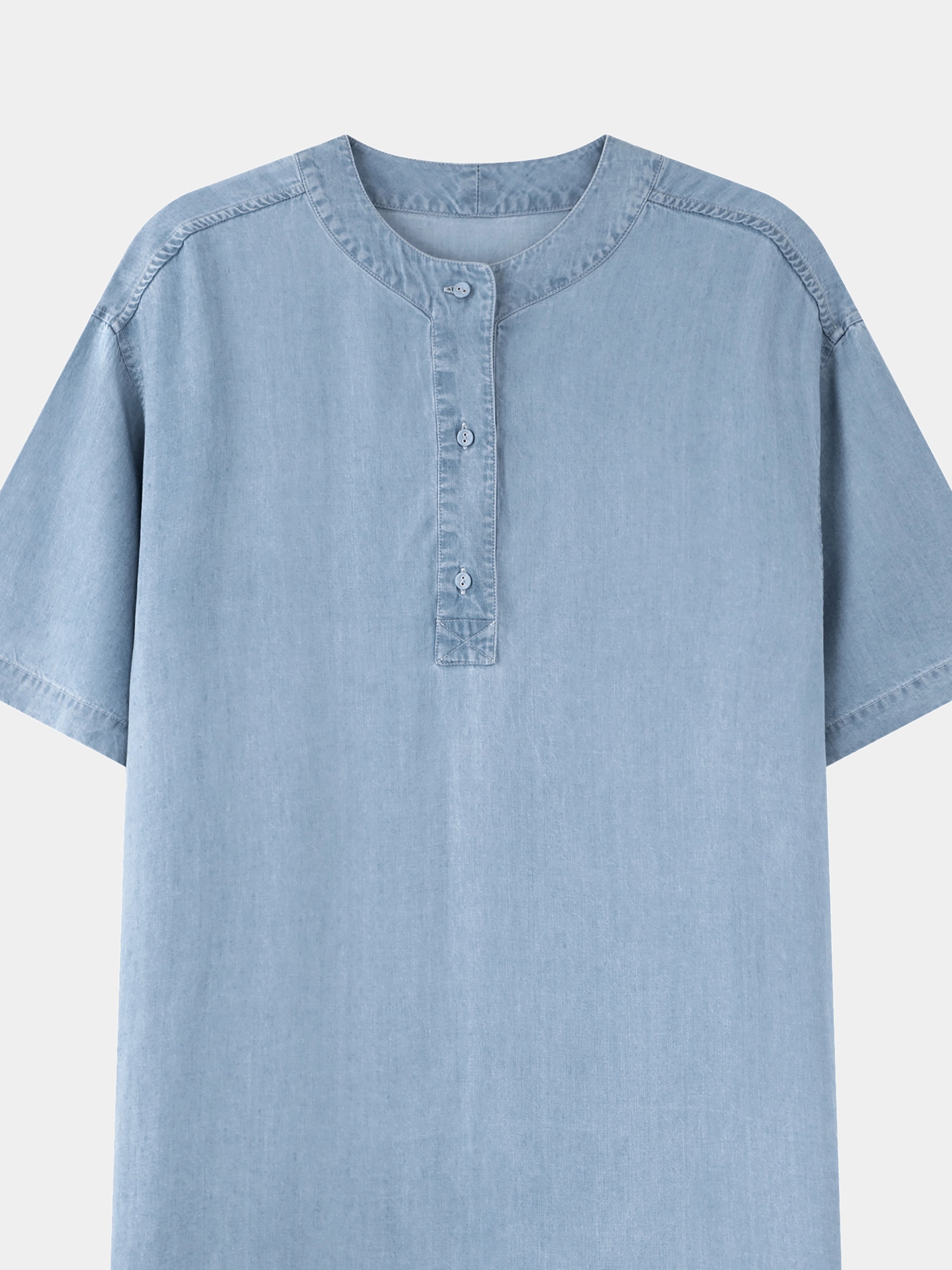 Tencel Short Sleeve Nightgown – Light Wash
