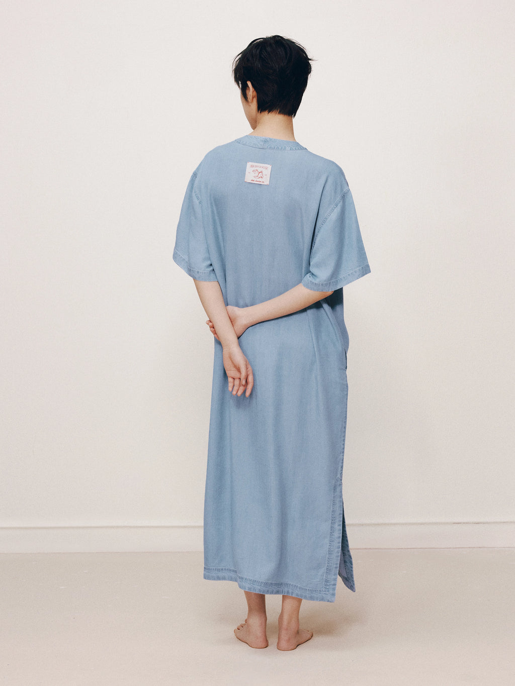 Tencel Short Sleeve Nightgown – Light Wash