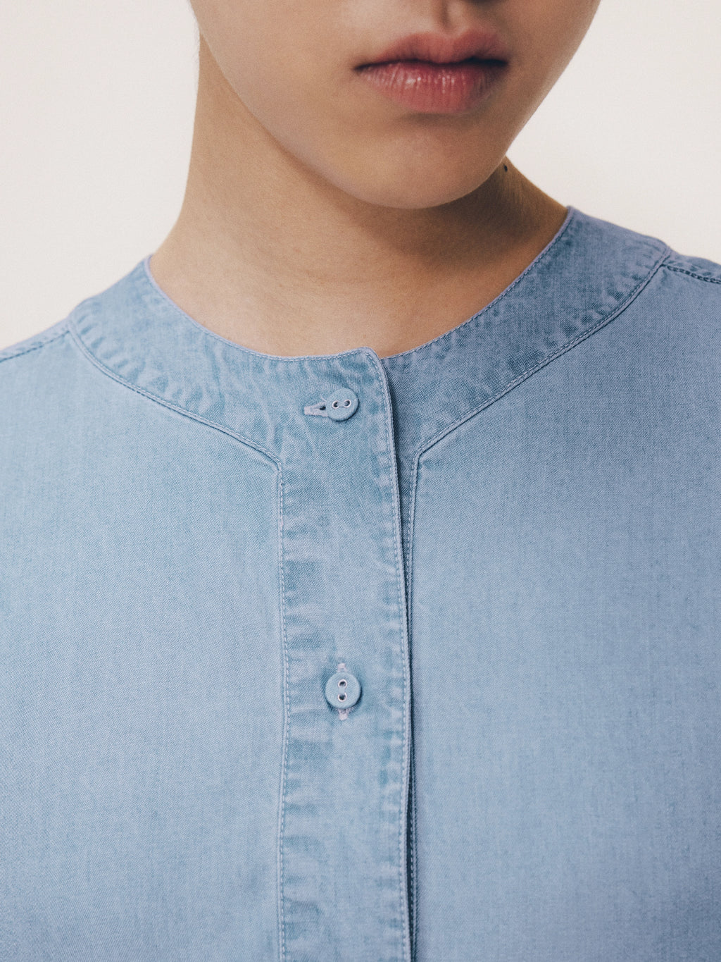 Tencel Short Sleeve Nightgown – Light Wash