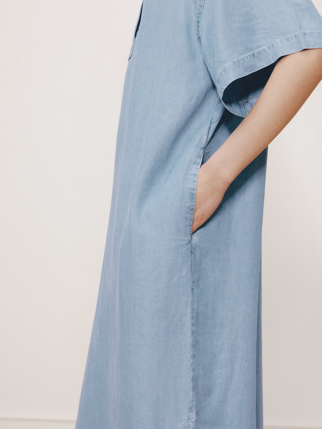 Tencel Short Sleeve Nightgown – Light Wash