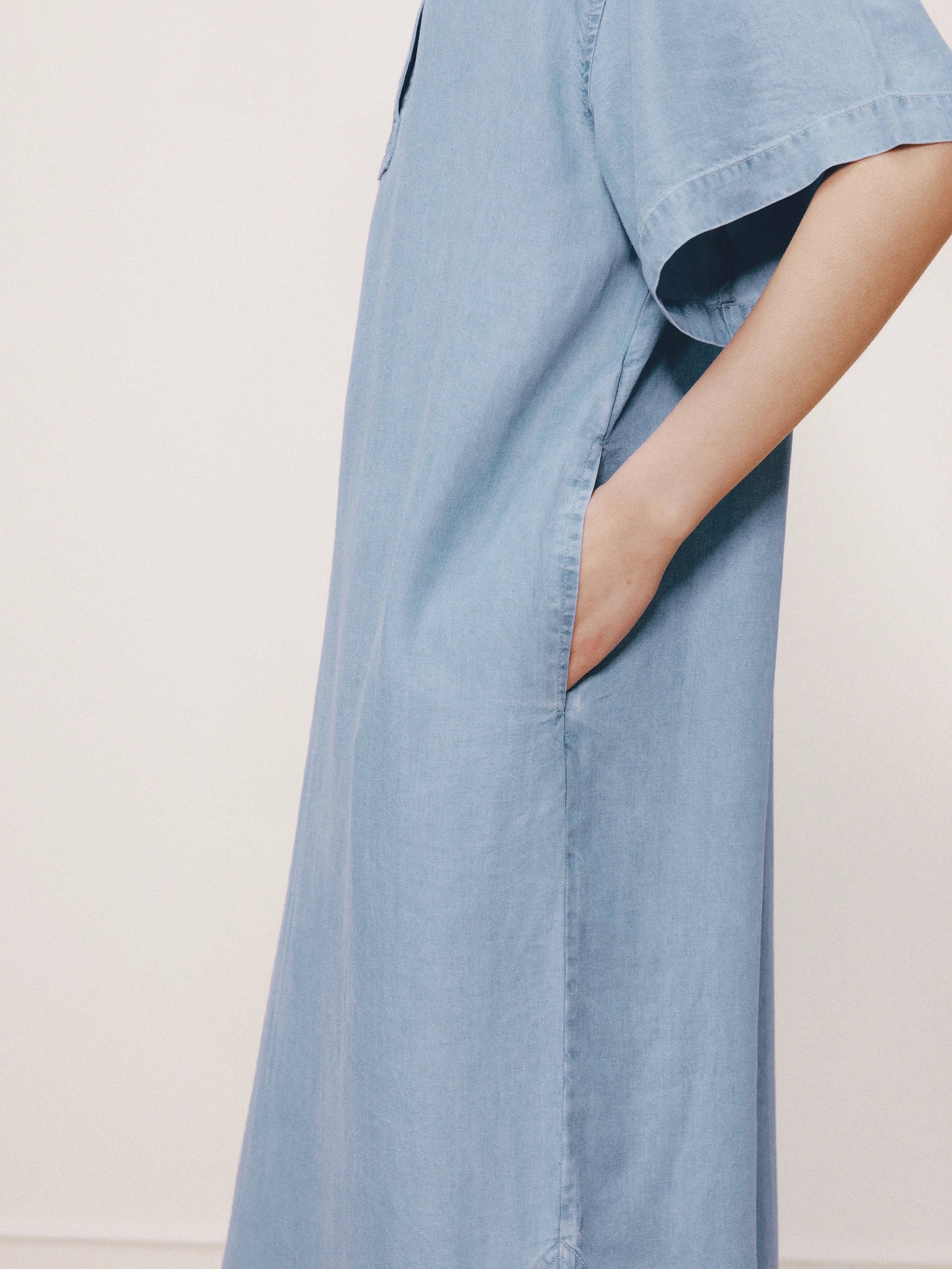 Tencel Short Sleeve Nightgown – Light Wash