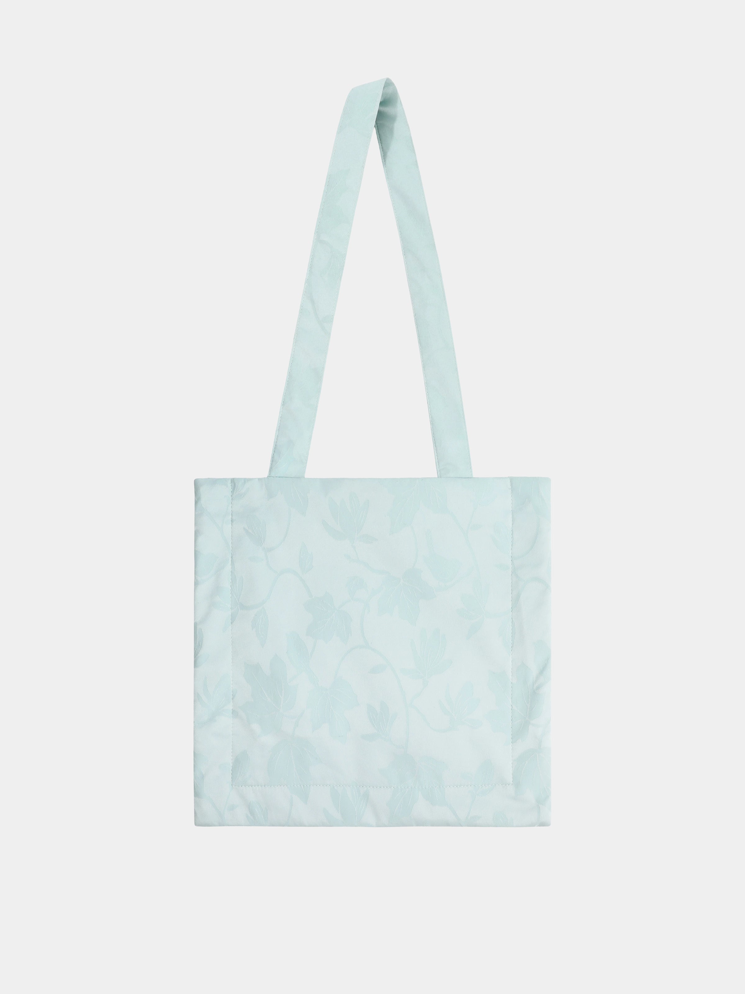 "Urban Jungle" Black Panther Jacquard Tote Bag – Mist Blue