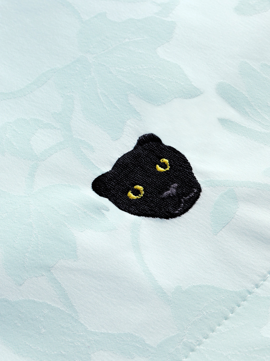 "Urban Jungle" Black Panther Jacquard Tote Bag – Mist Blue