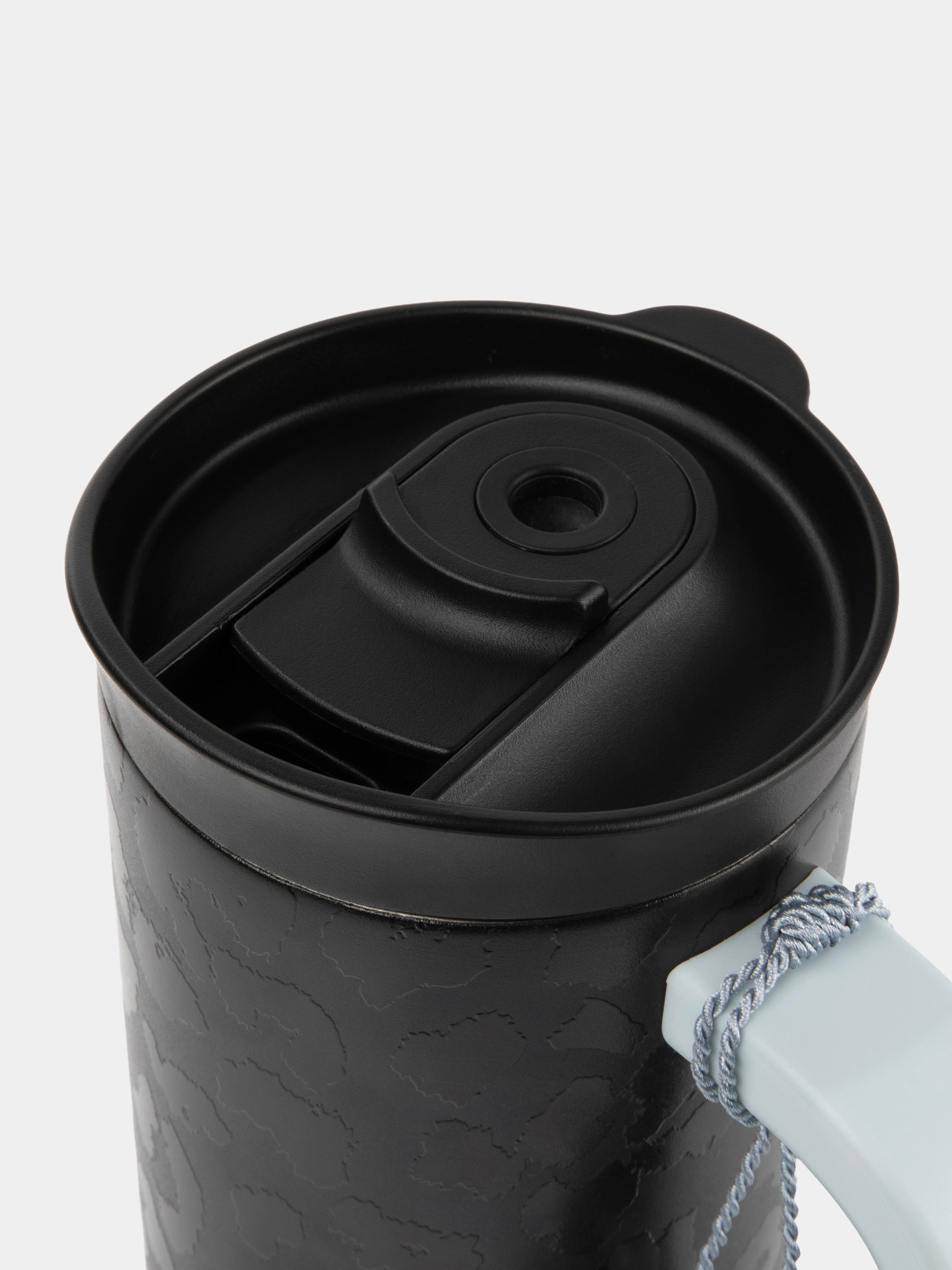"Urban Jungle" Black Panther Jumbo Stainless Steel Insulated Tumbler with Straw (With Mini Frame Purse) – Black Leopard – 900ml
