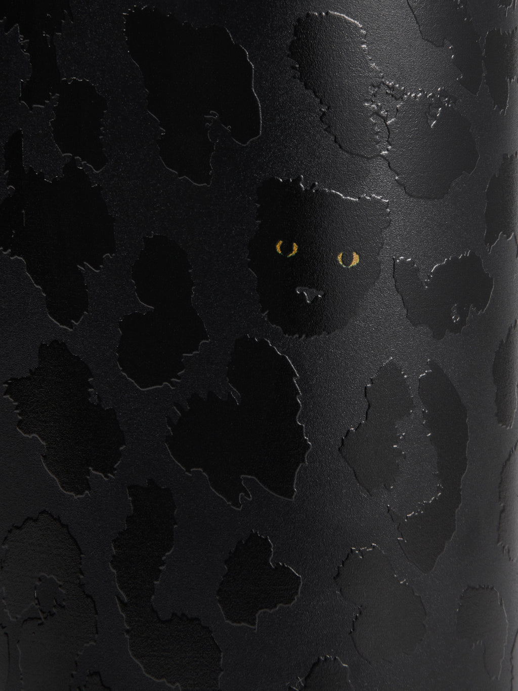 "Urban Jungle" Black Panther Jumbo Stainless Steel Insulated Tumbler with Straw (With Mini Frame Purse) – Black Leopard – 900ml
