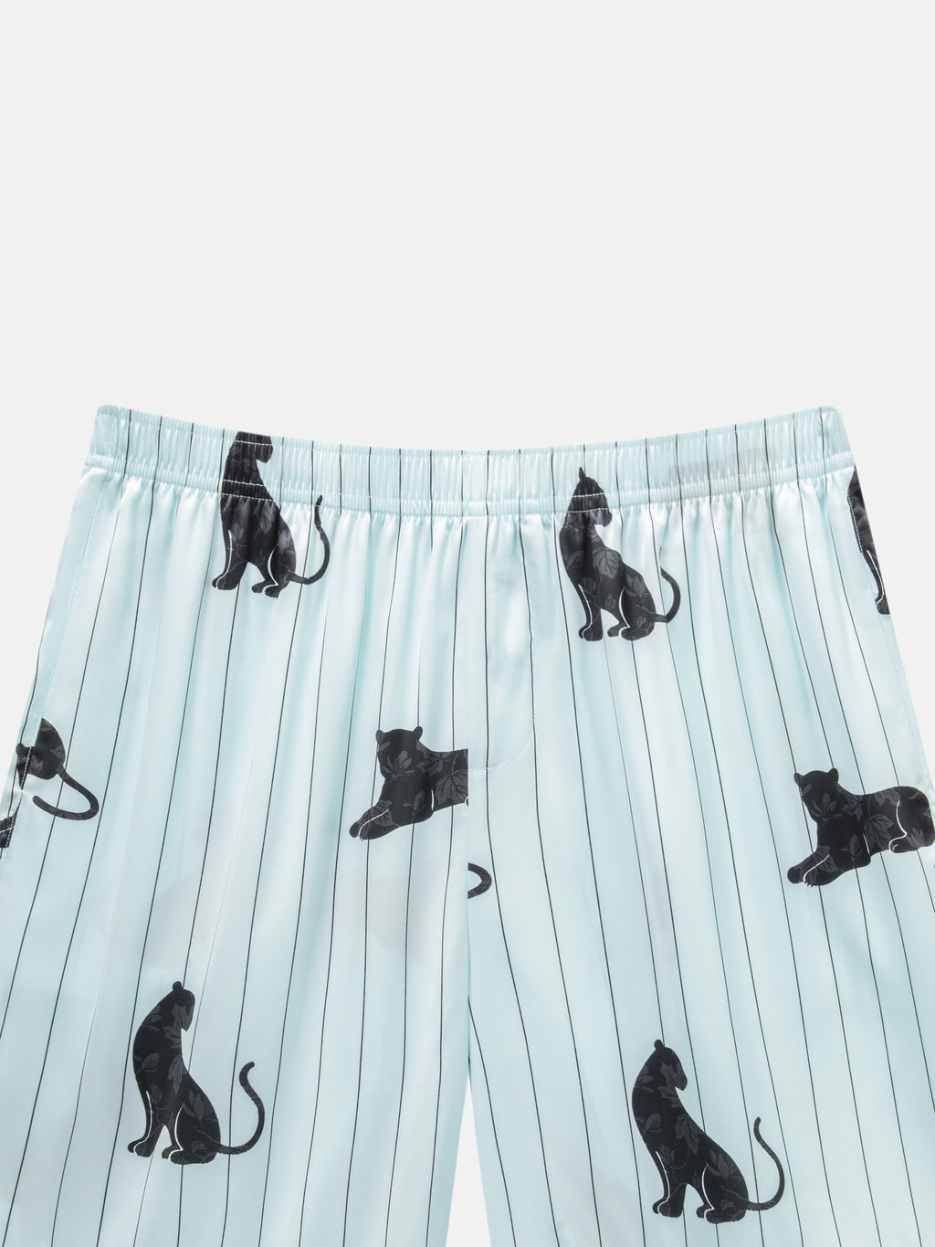 "Urban Jungle" Black Panther Satin Loungewear Set Long Sleeve – Mist Blue