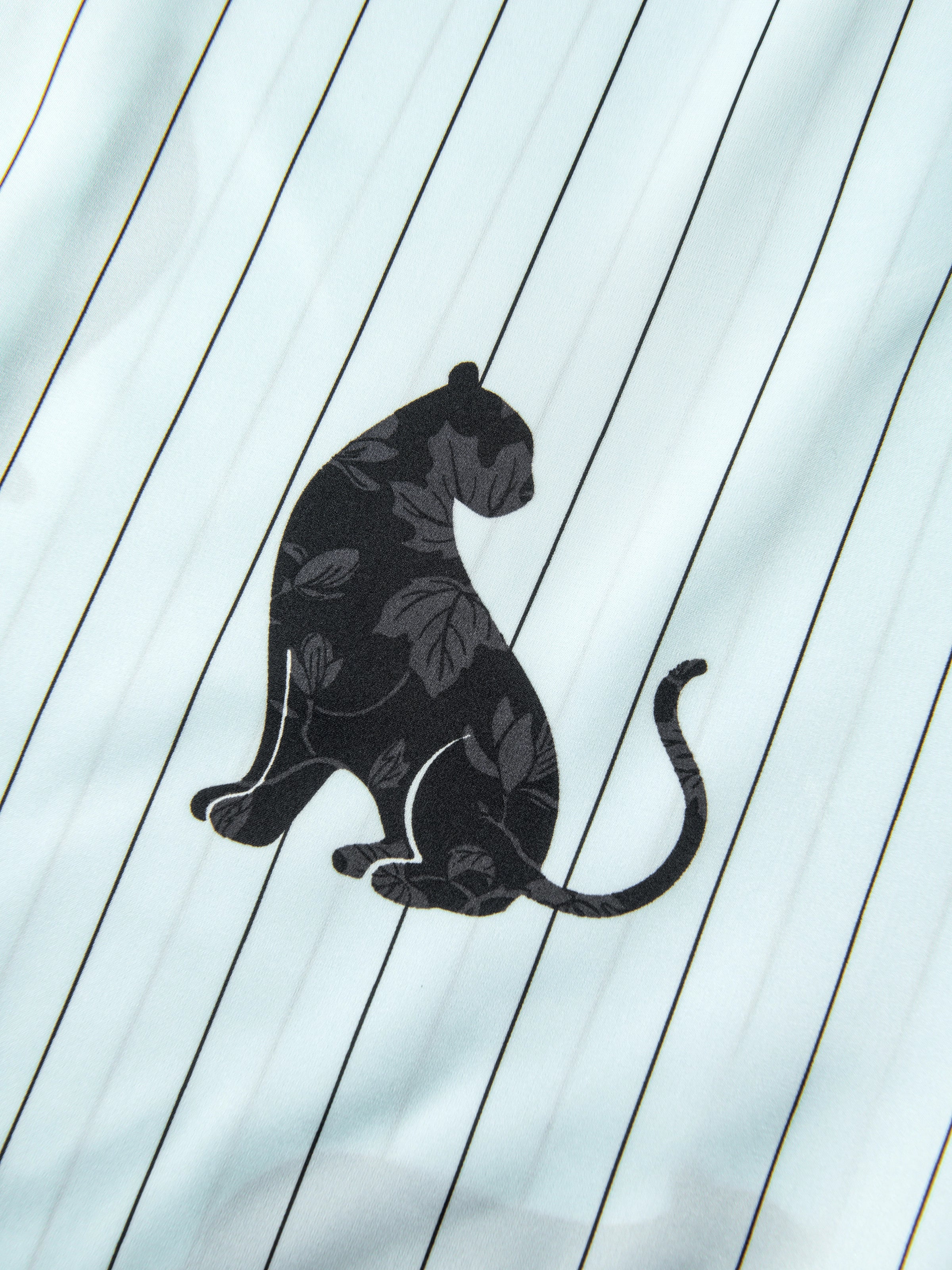 "Urban Jungle" Black Panther Satin Loungewear Set Long Sleeve – Mist Blue