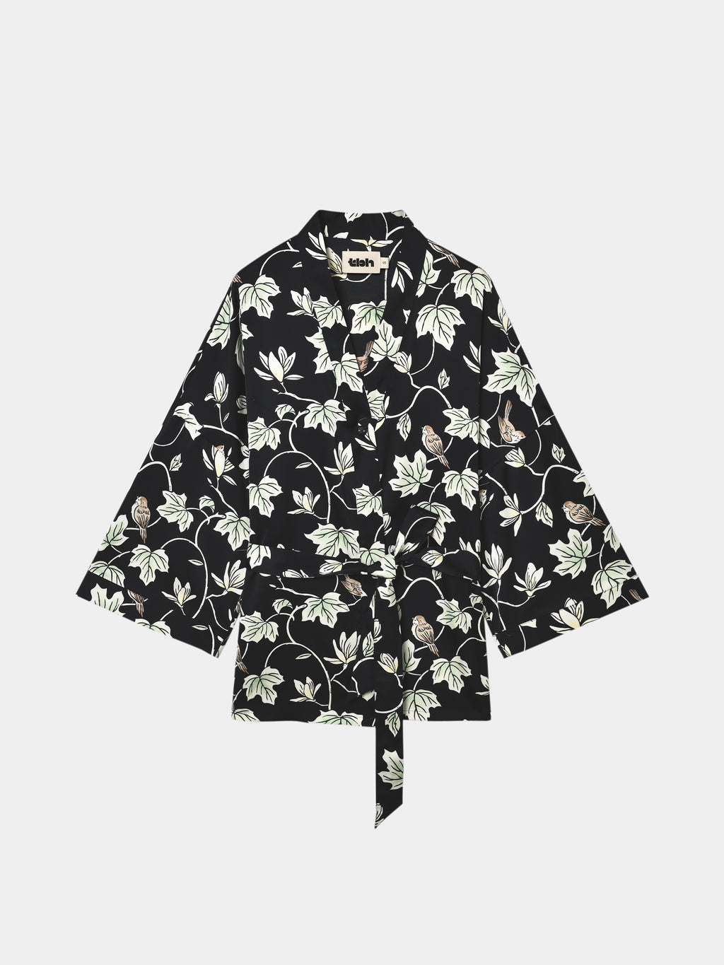 "Urban Jungle" Black Panther Satin Loungewear Set Robe & Pants – Magnolia