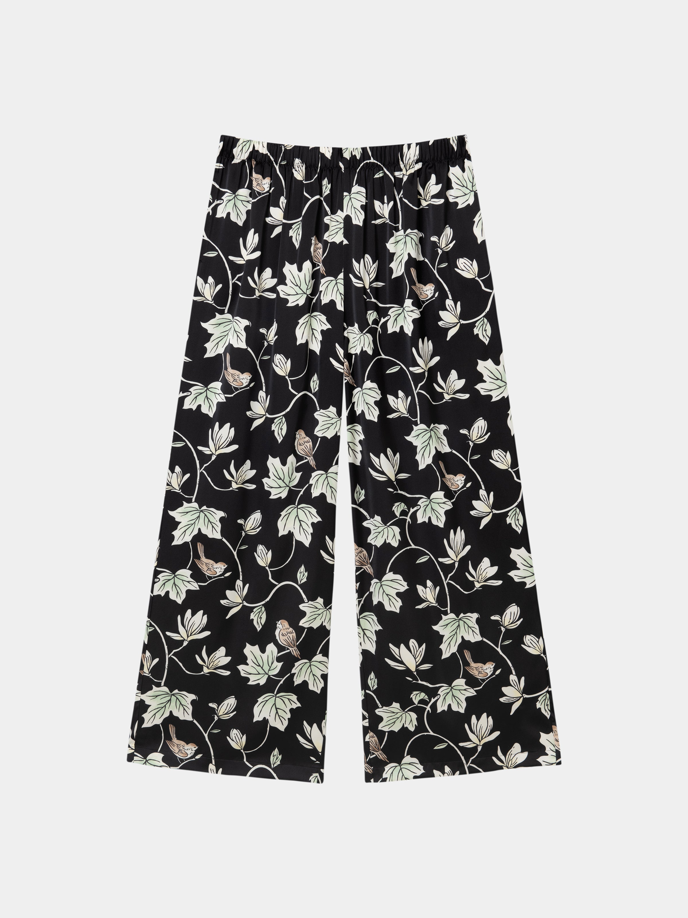 "Urban Jungle" Black Panther Satin Loungewear Set Robe & Pants – Magnolia