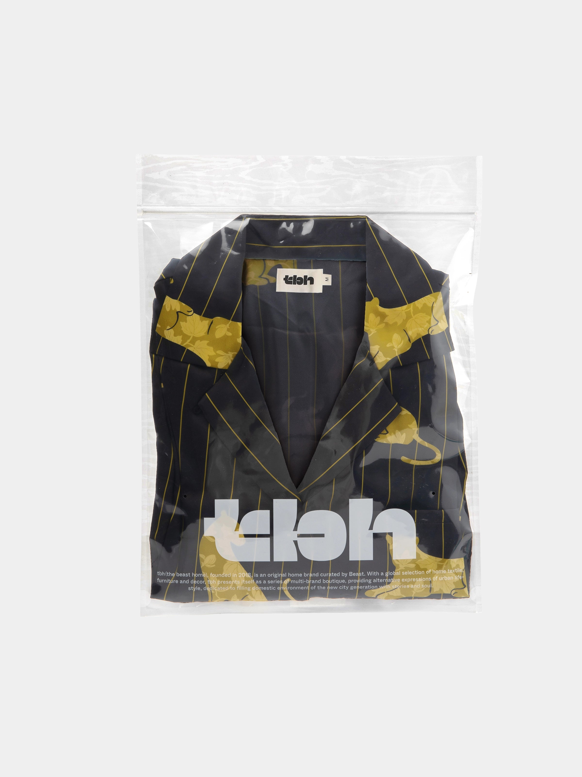 "Urban Jungle" Black Panther Satin Loungewear Set Short Sleeve – Dark Gold