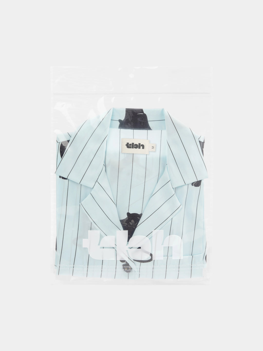 "Urban Jungle" Black Panther Satin Loungewear Set Short Sleeve – Mist Blue