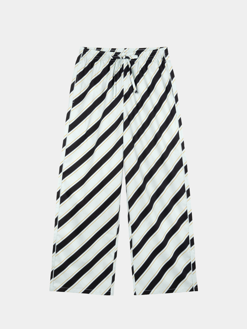 "Urban Jungle" Black Panther Tencel Cotton Blend Loungewear Set Short Sleeve – Blue & Black Stripes