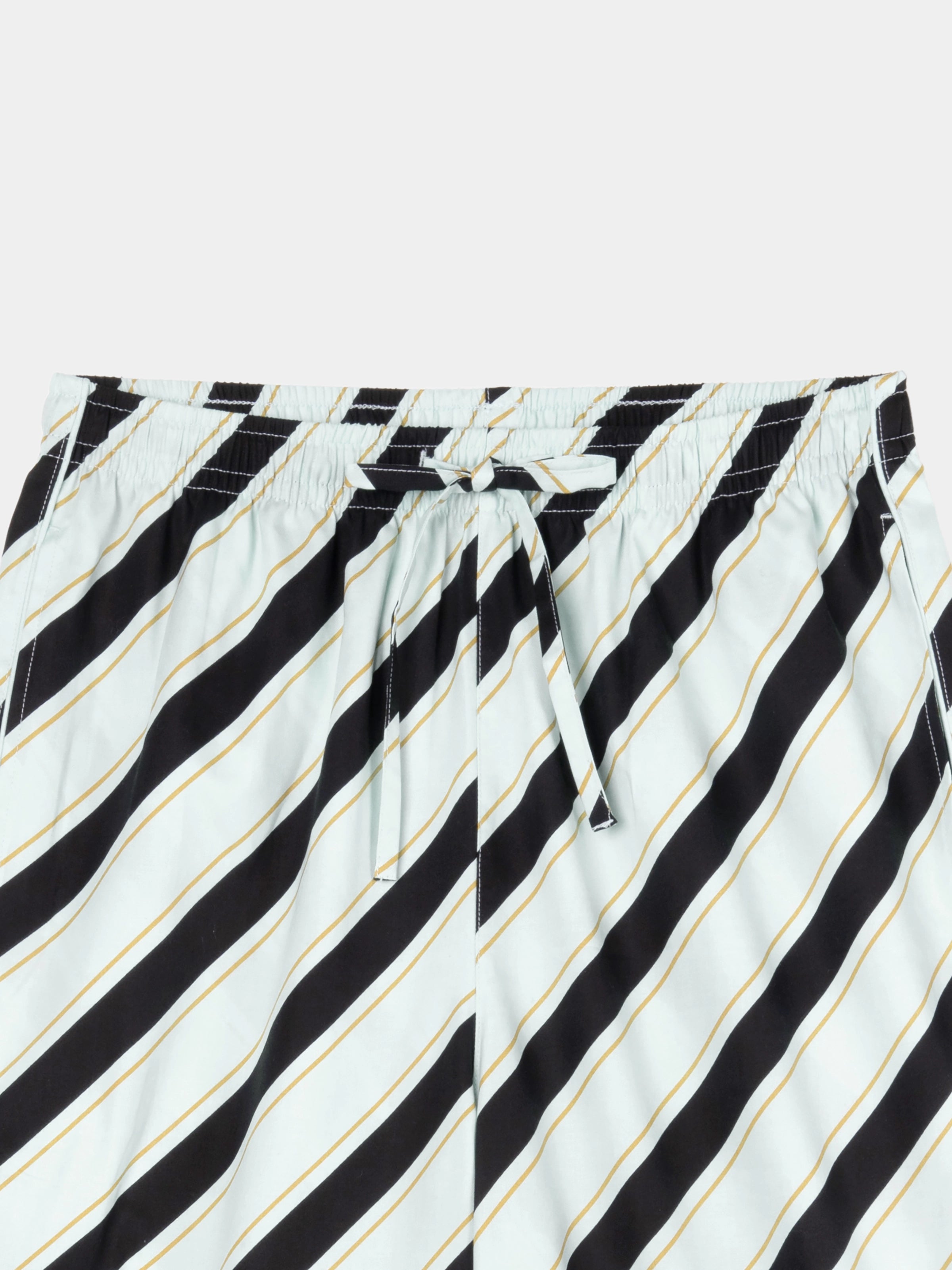 "Urban Jungle" Black Panther Tencel Cotton Blend Loungewear Set Short Sleeve – Blue & Black Stripes
