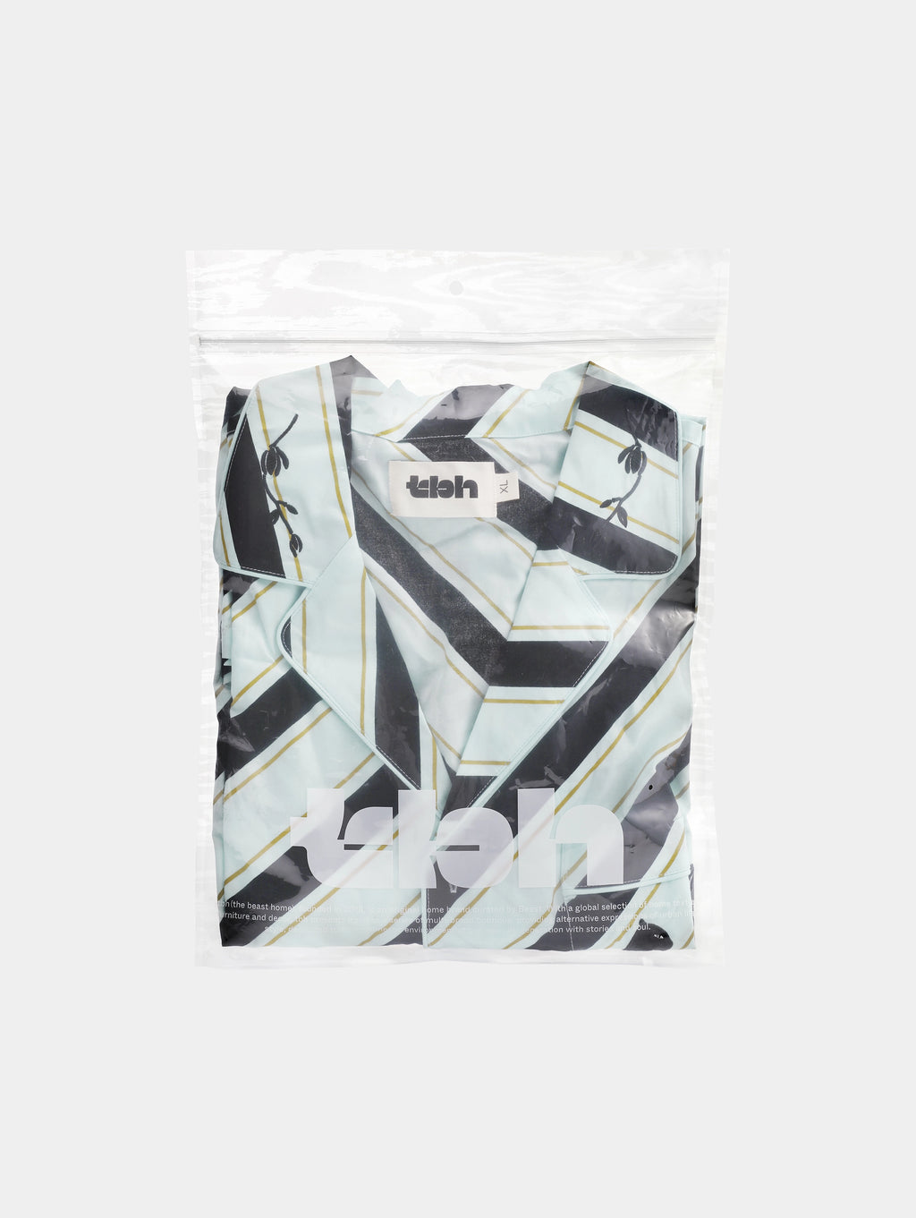"Urban Jungle" Black Panther Tencel Cotton Blend Loungewear Set Short Sleeve – Blue & Black Stripes