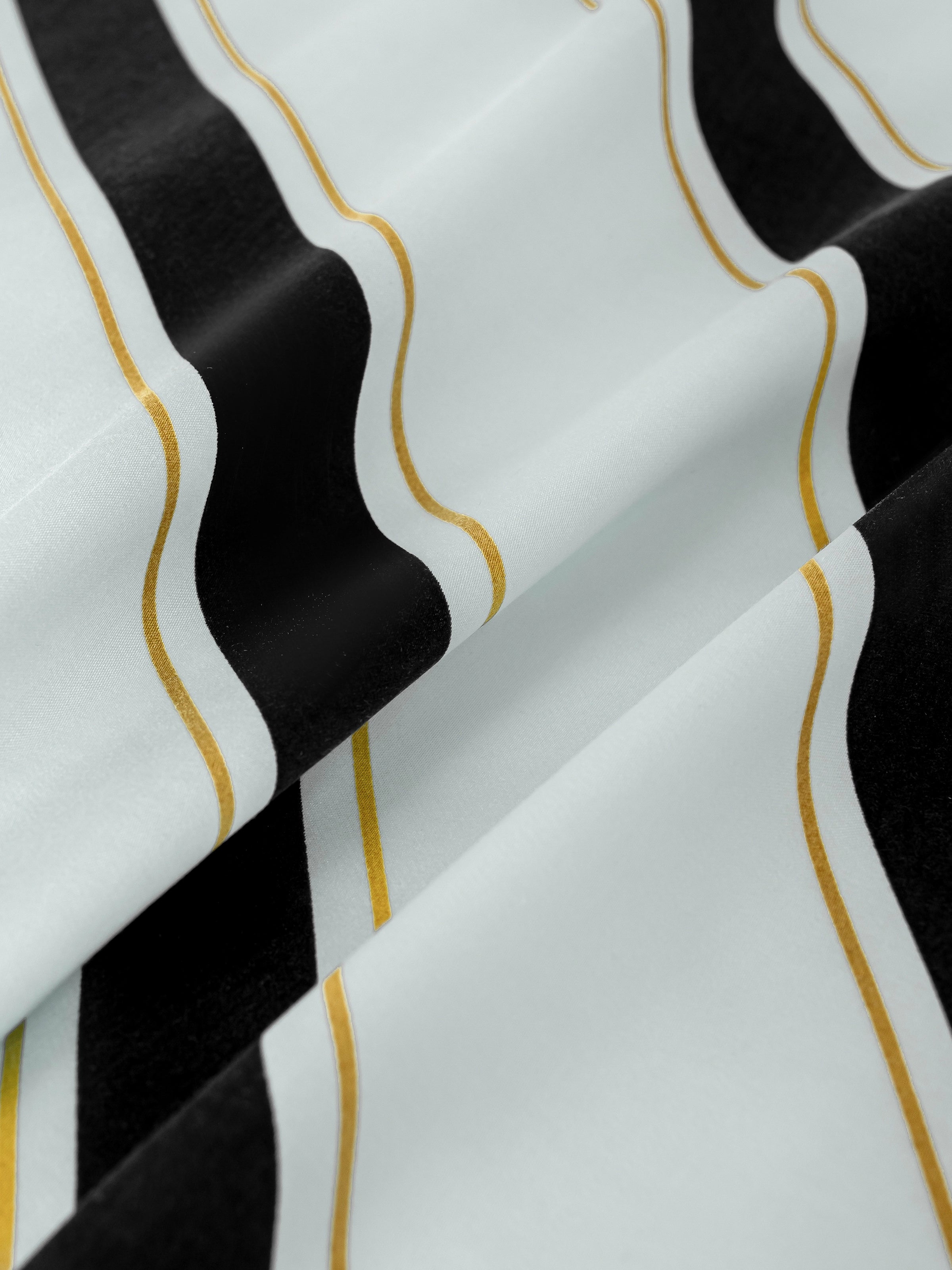 "Urban Jungle" Black Panther Tencel Printed Bedding Set – Blue & Black Stripes