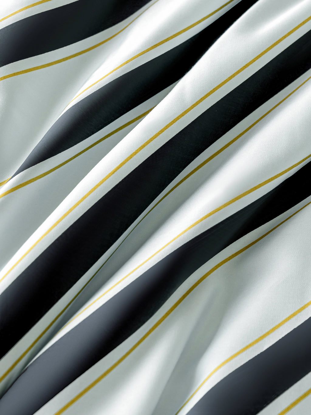 "Urban Jungle" Black Panther Tencel Printed Summer Quilt – Blue & Black Stripes