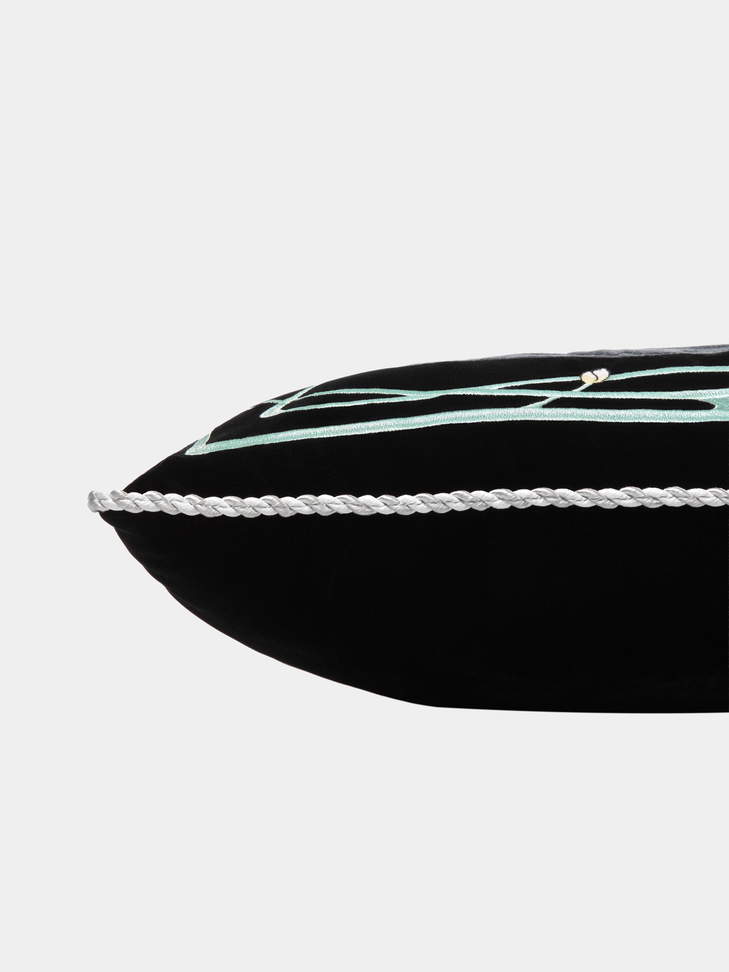 "Urban Jungle" Black Panther Embroidered Cushion – Black Panther & Magnolia