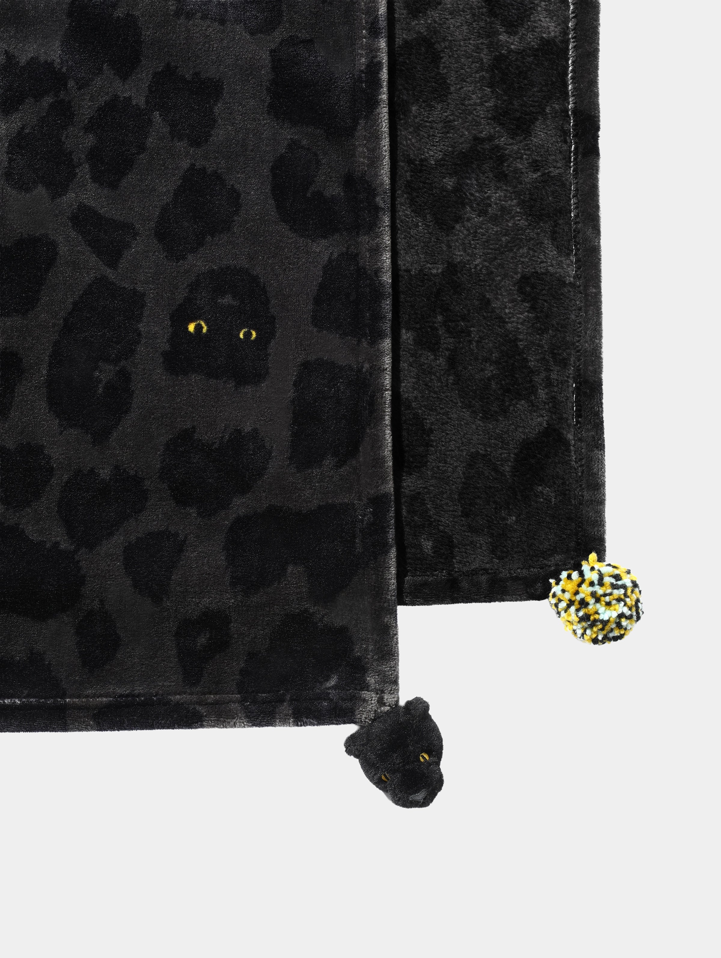 "Urban Jungle" Black Panther Flannel Blanket – Black Leopard