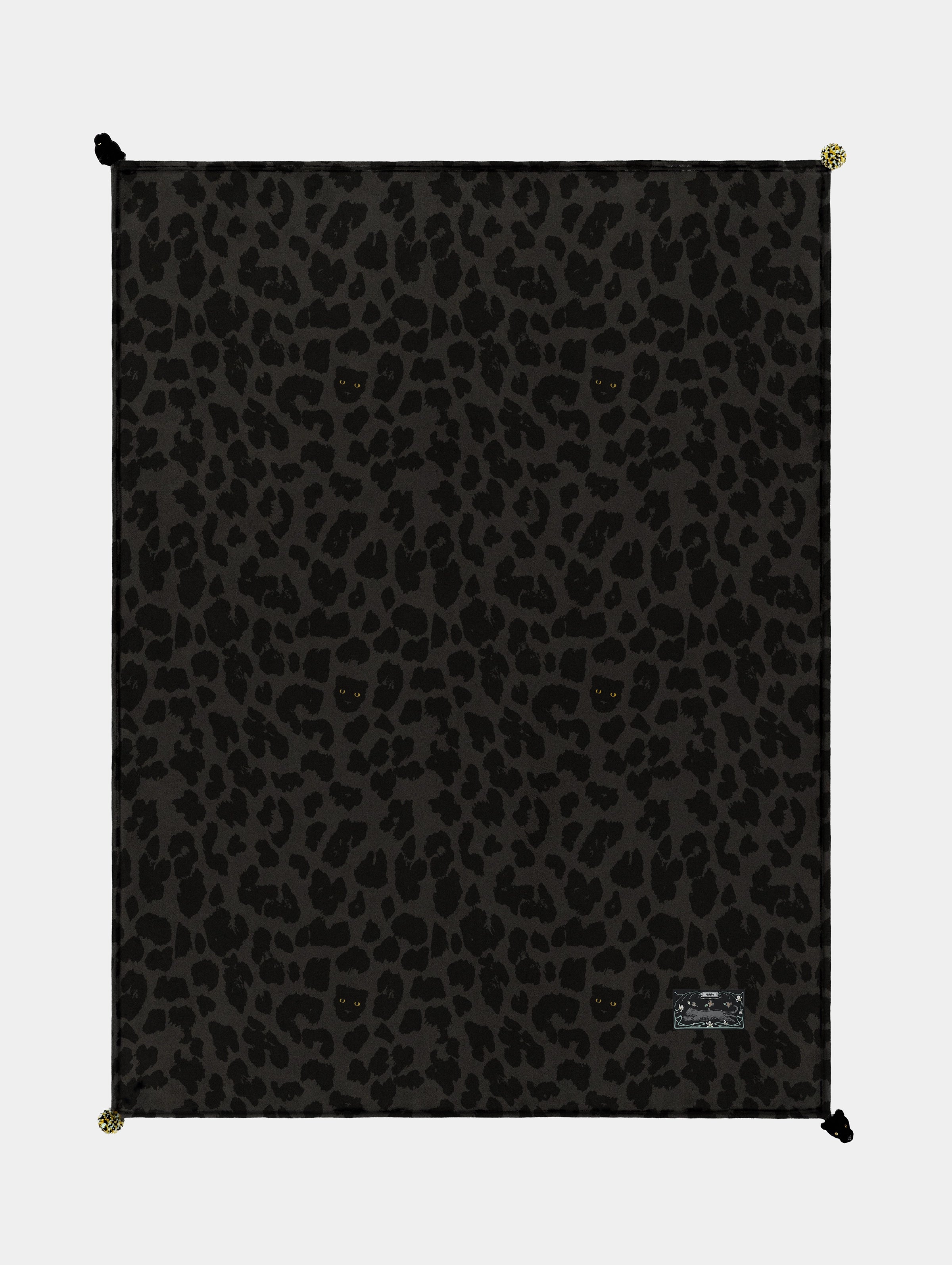 "Urban Jungle" Black Panther Flannel Blanket – Black Leopard