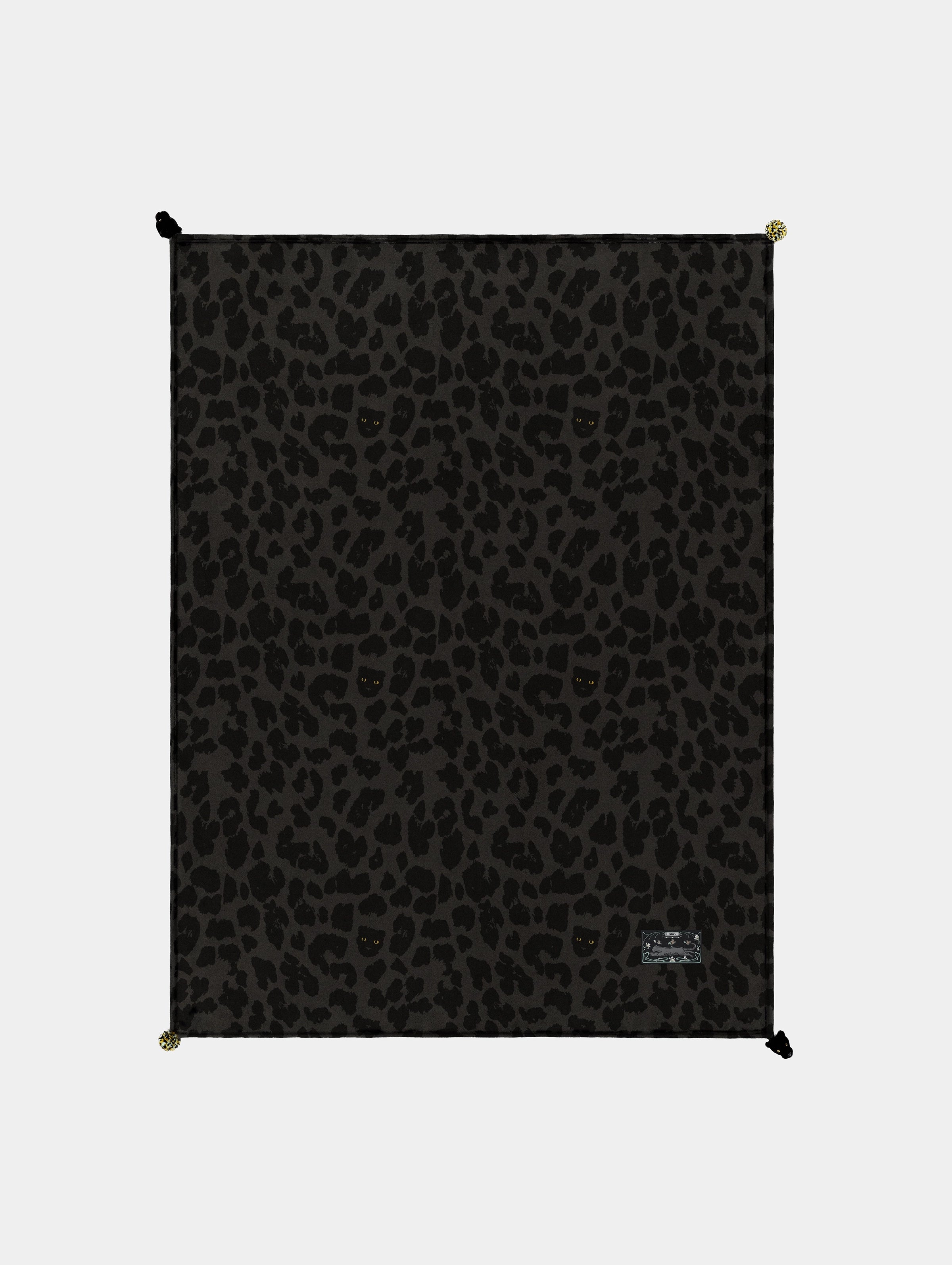 "Urban Jungle" Black Panther Flannel Blanket – Black Leopard