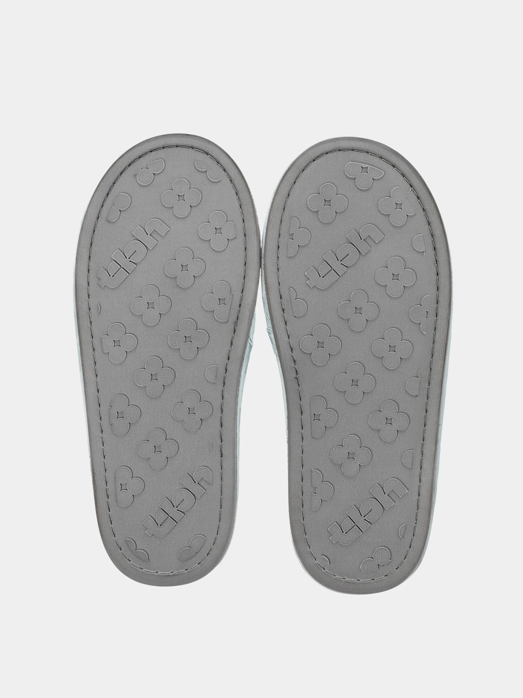 "Urban Jungle" Black Panther Jacquard Open-Toe Slippers – Mist Blue