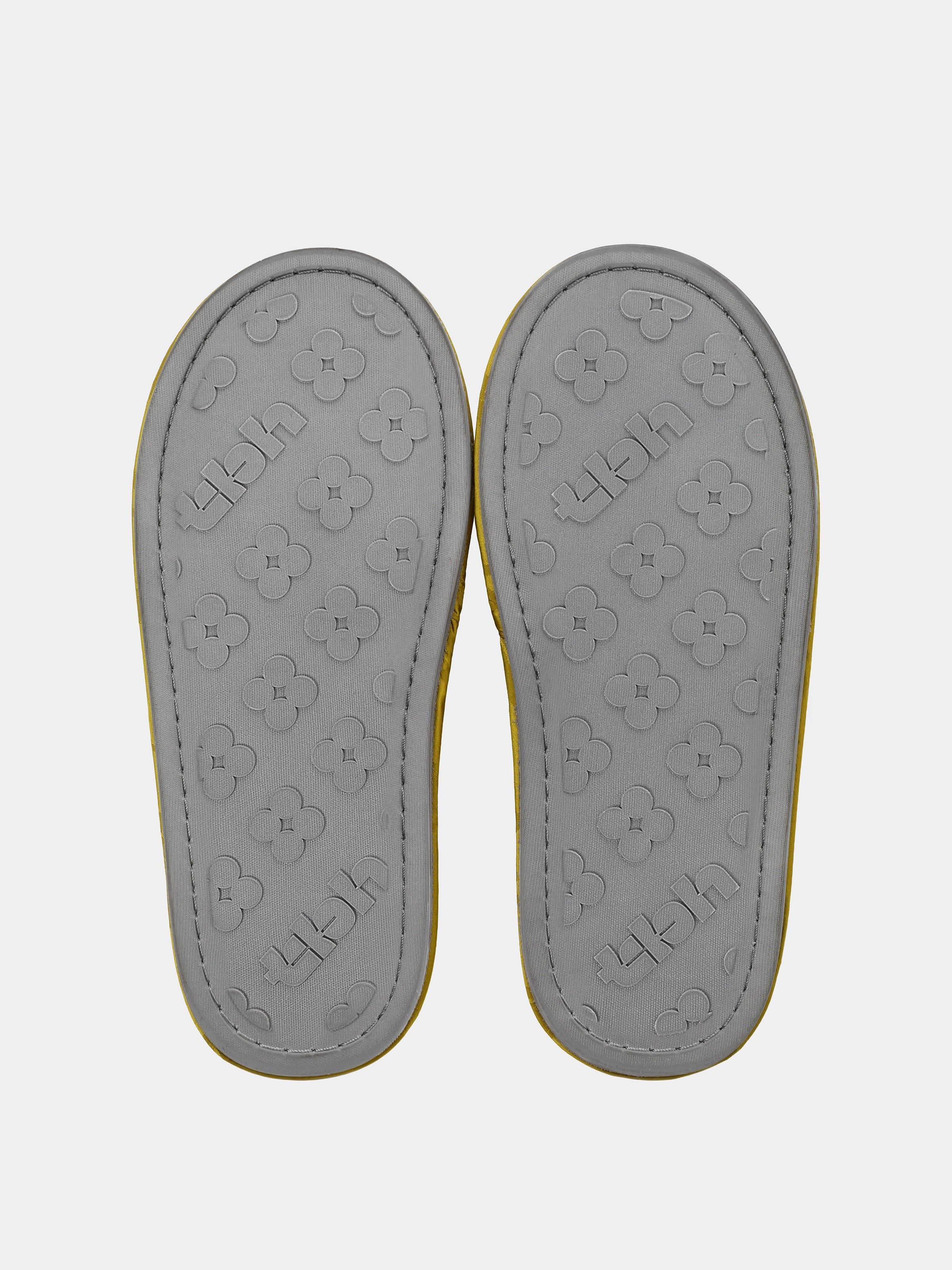 "Urban Jungle" Black Panther Jacquard Open-Toe Slippers – Dark Gold