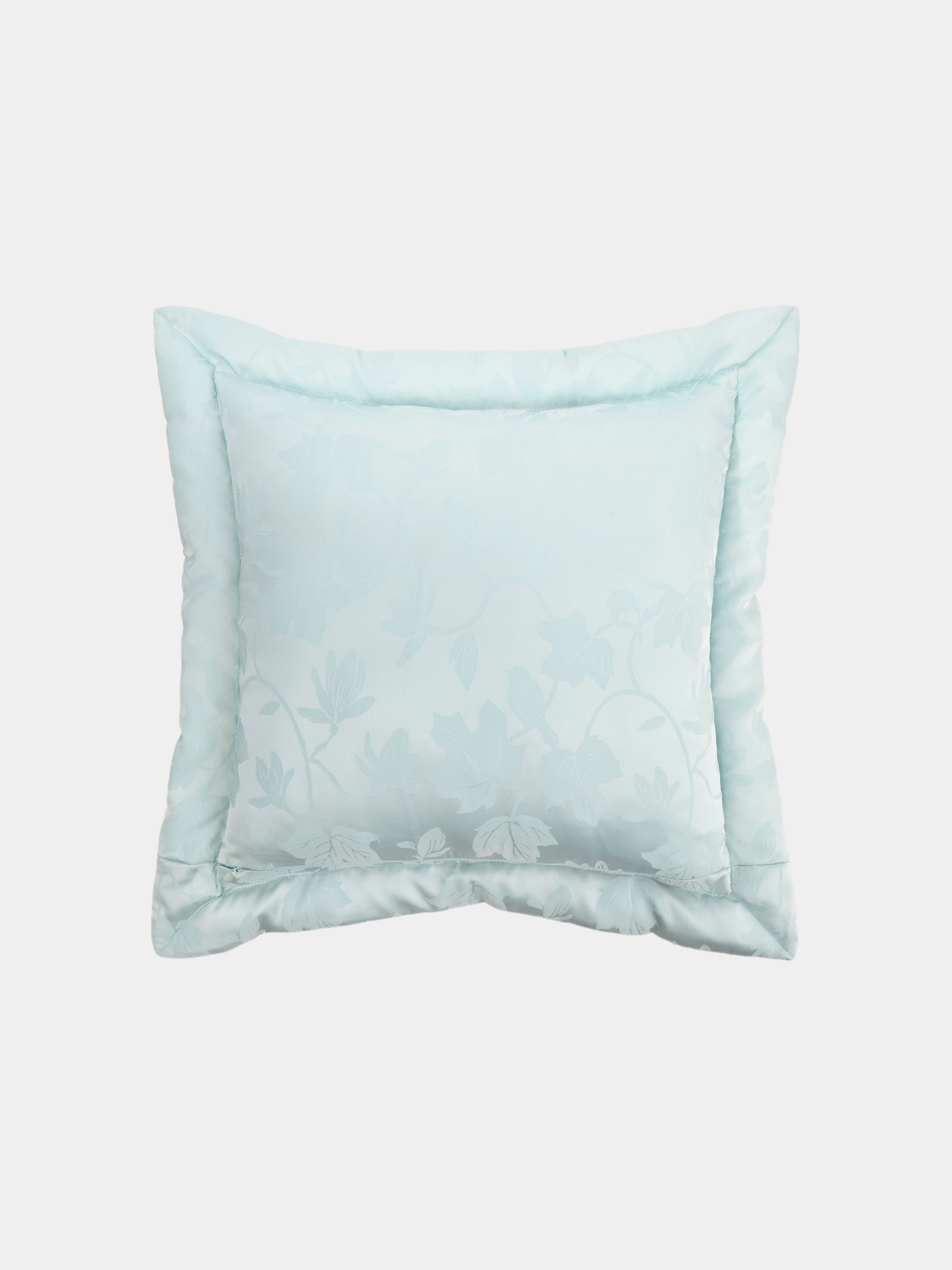"Urban Jungle" Black Panther Jacquard Cushion – Mist Blue