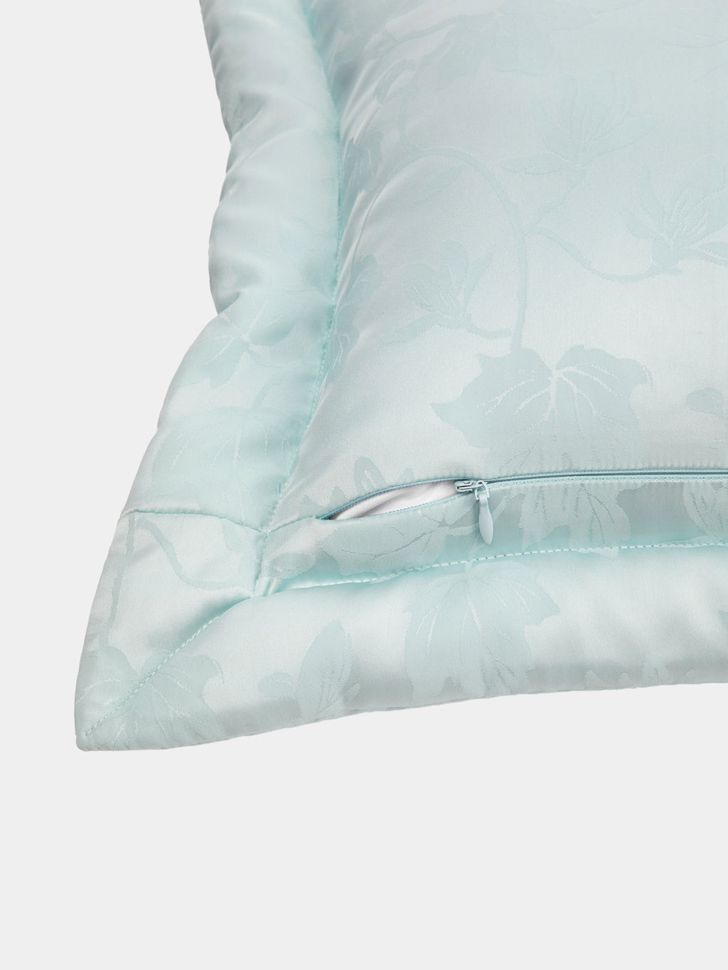 "Urban Jungle" Black Panther Jacquard Cushion – Mist Blue