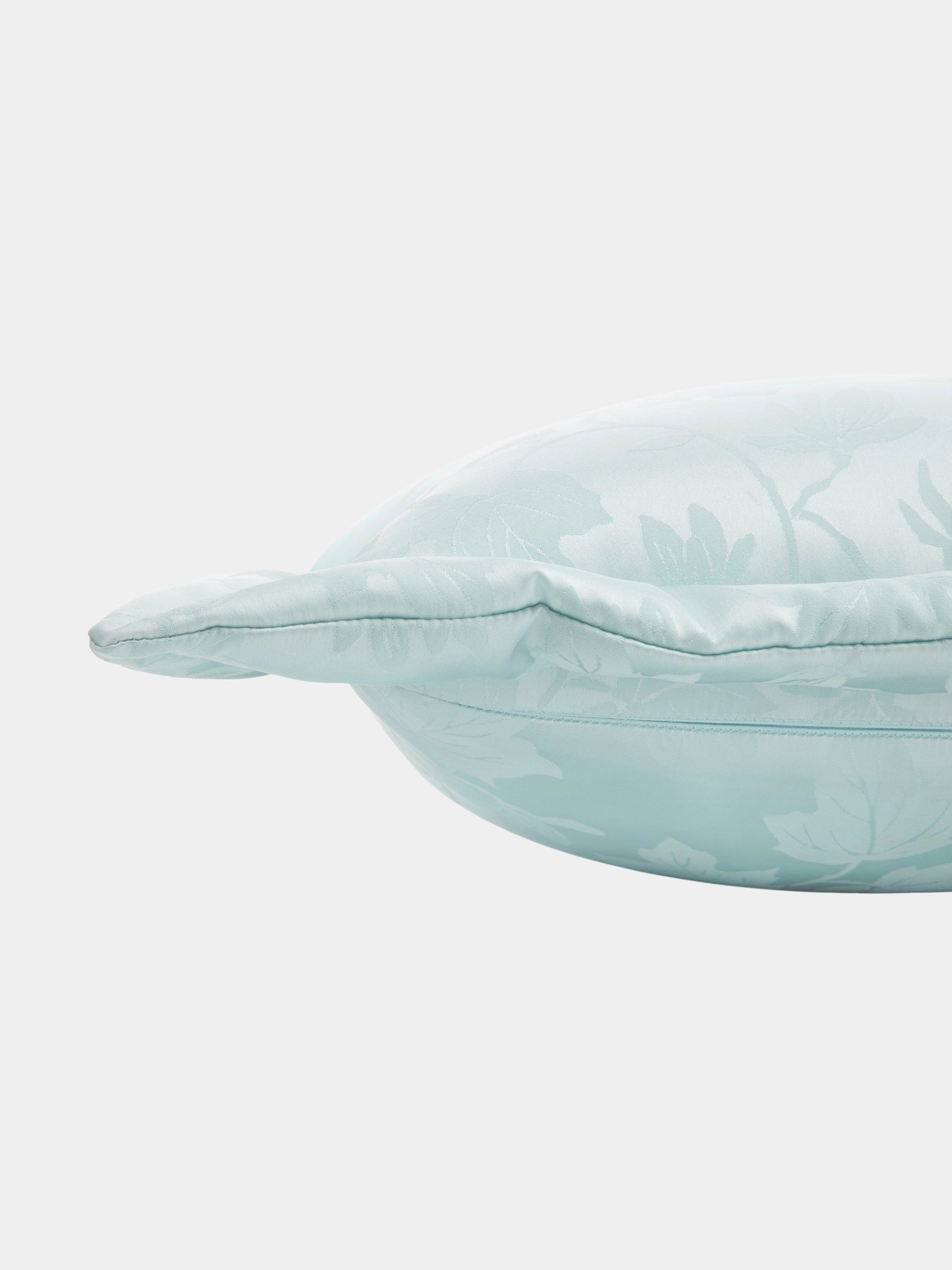 "Urban Jungle" Black Panther Jacquard Cushion – Mist Blue