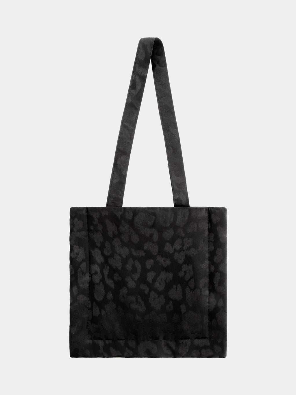 "Urban Jungle" Black Panther Machine-Washable Silk Tote Bag – Black Leopard