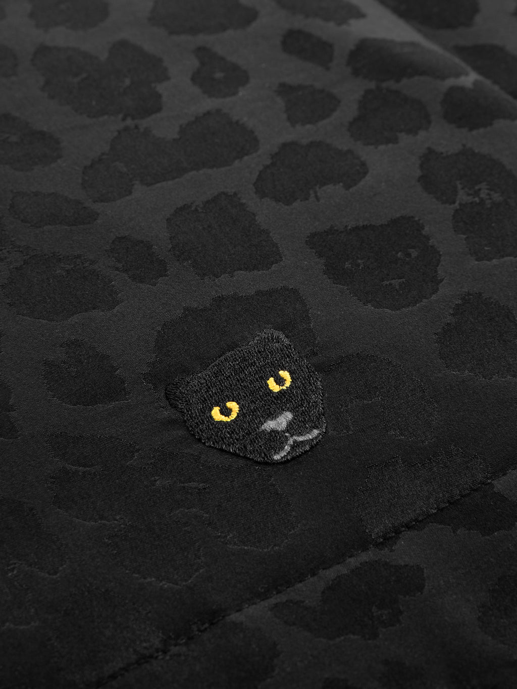 "Urban Jungle" Black Panther Machine-Washable Silk Tote Bag – Black Leopard