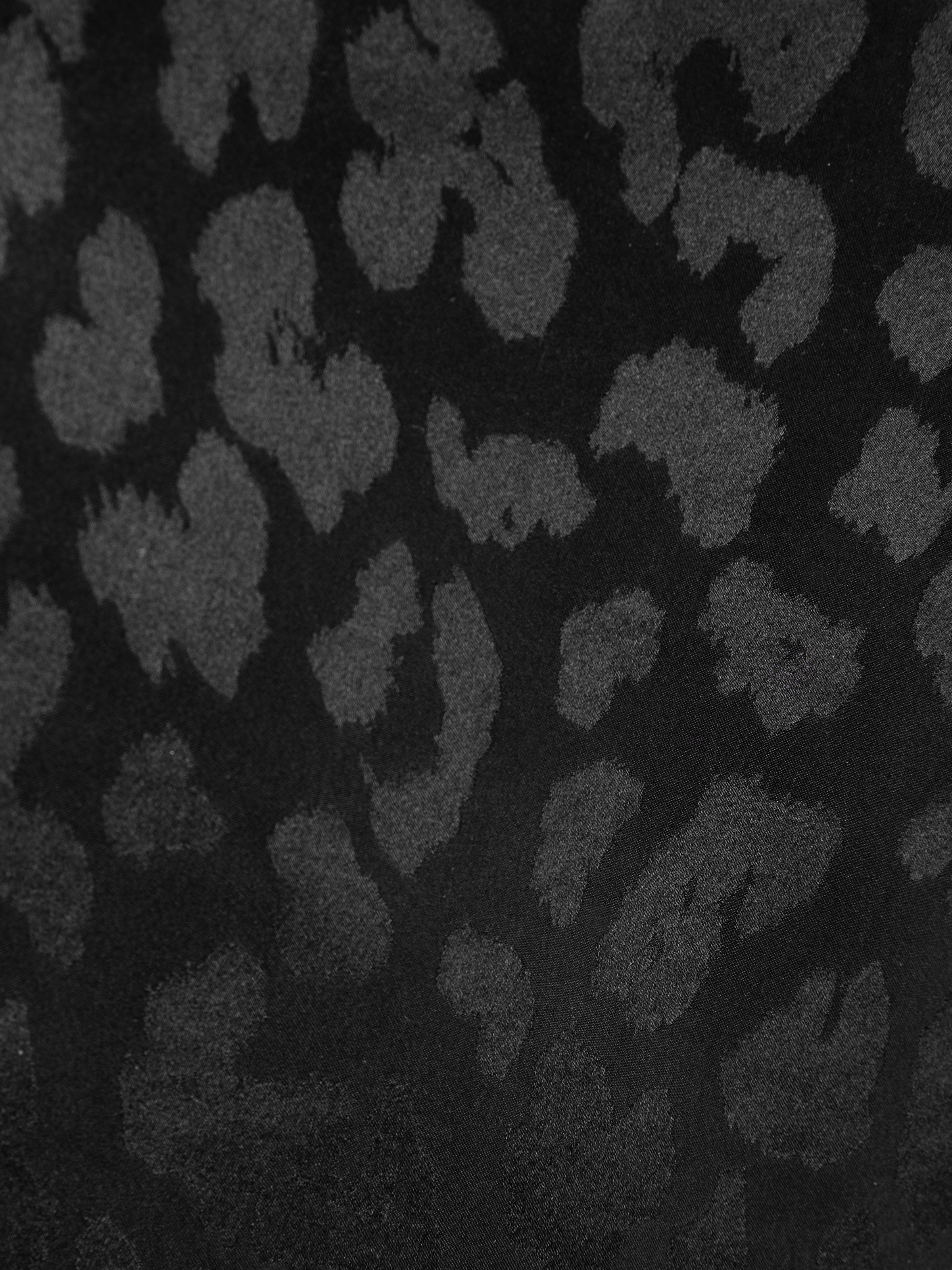 "Urban Jungle" Black Panther Machine-Washable Silk Tote Bag – Black Leopard