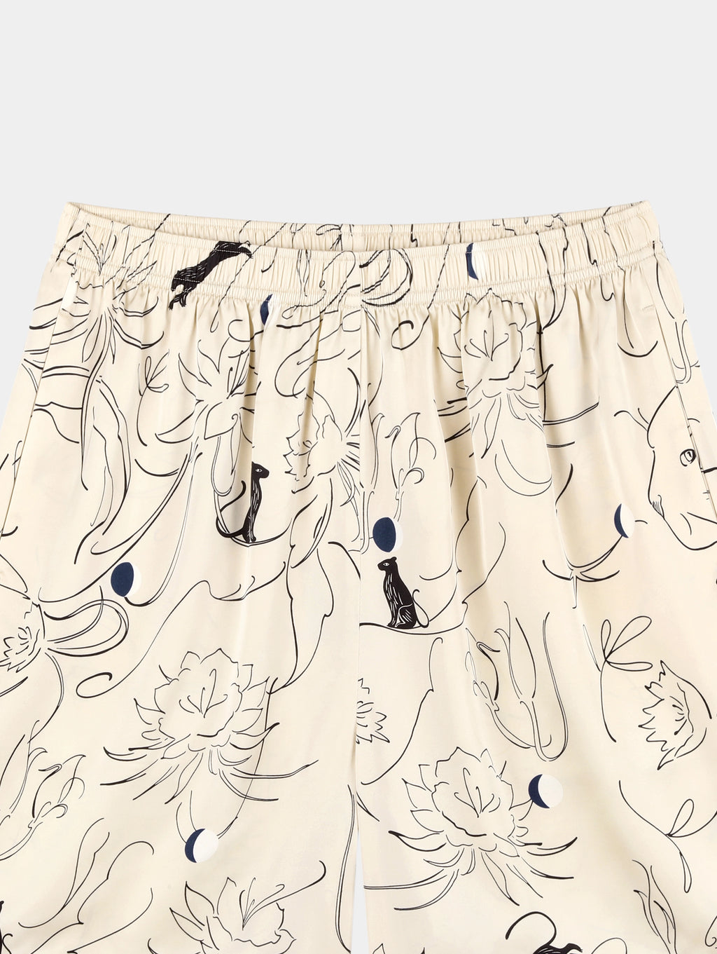 "Urban Jungle" Satin Loungewear Set Short Sleeve – Dune Gold
