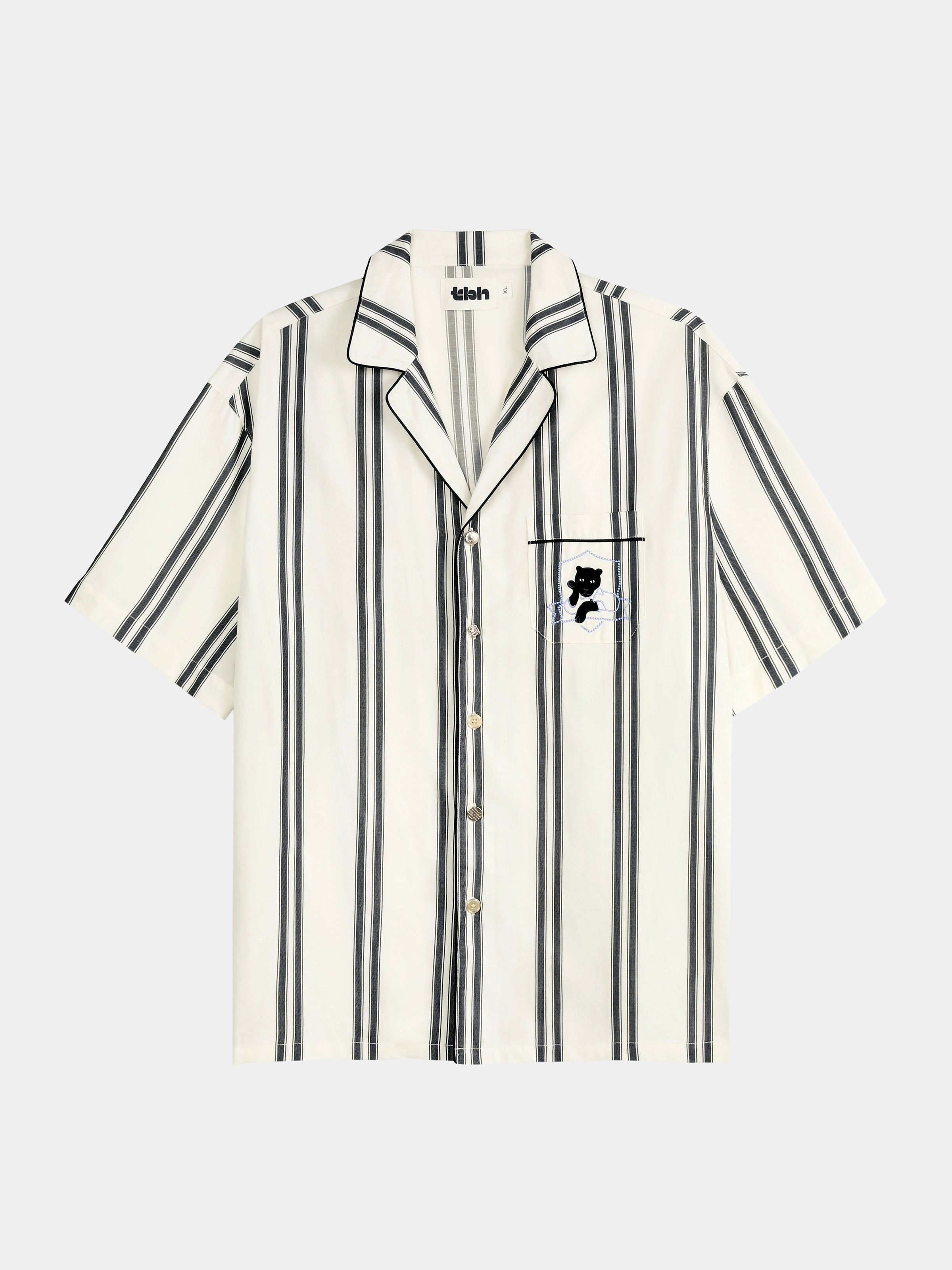 "Urban Jungle" Tencel Cotton Blend Loungewear Set Short Sleeve – Moonlight White