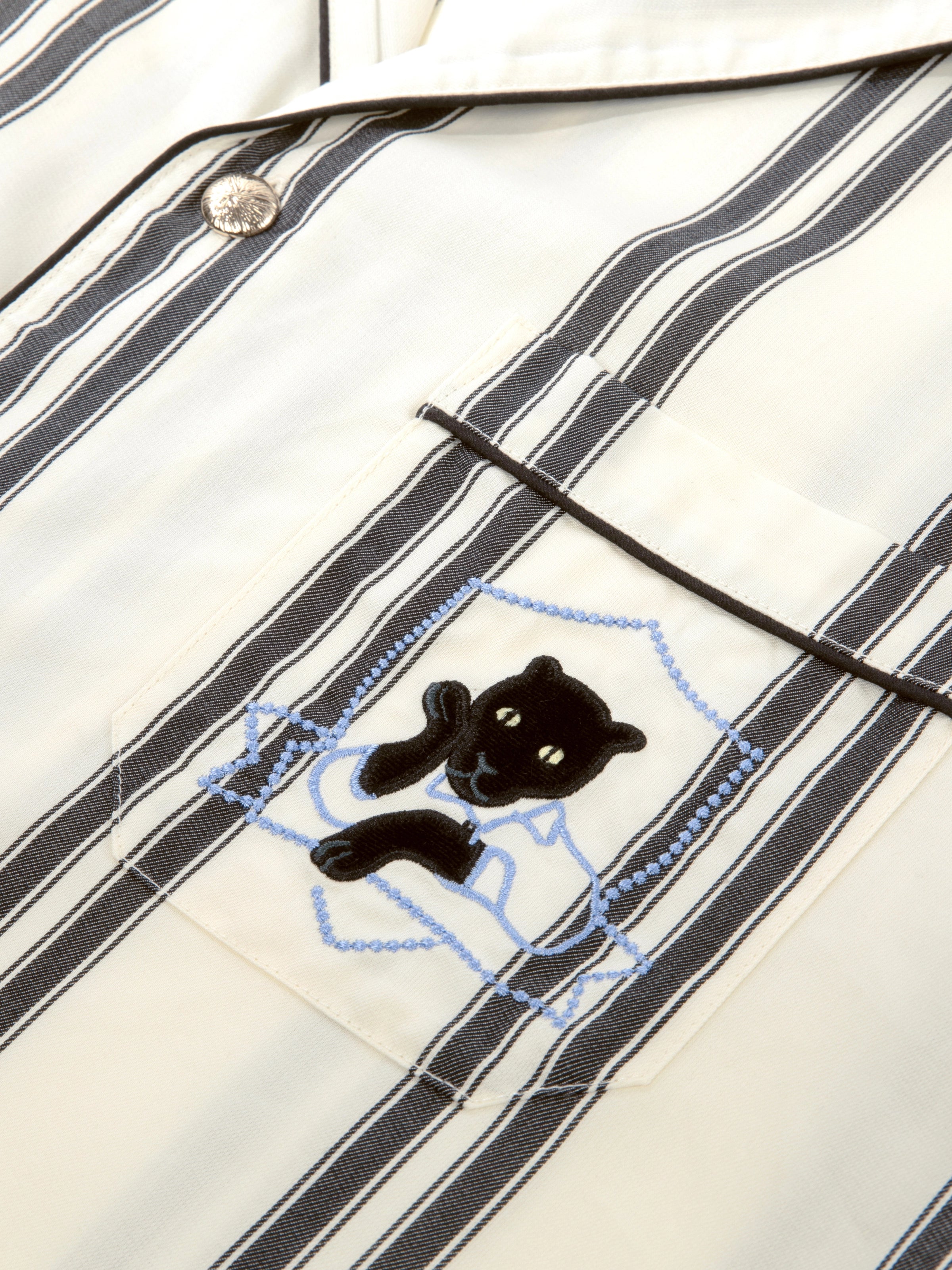 "Urban Jungle" Tencel Cotton Blend Loungewear Set Short Sleeve – Moonlight White
