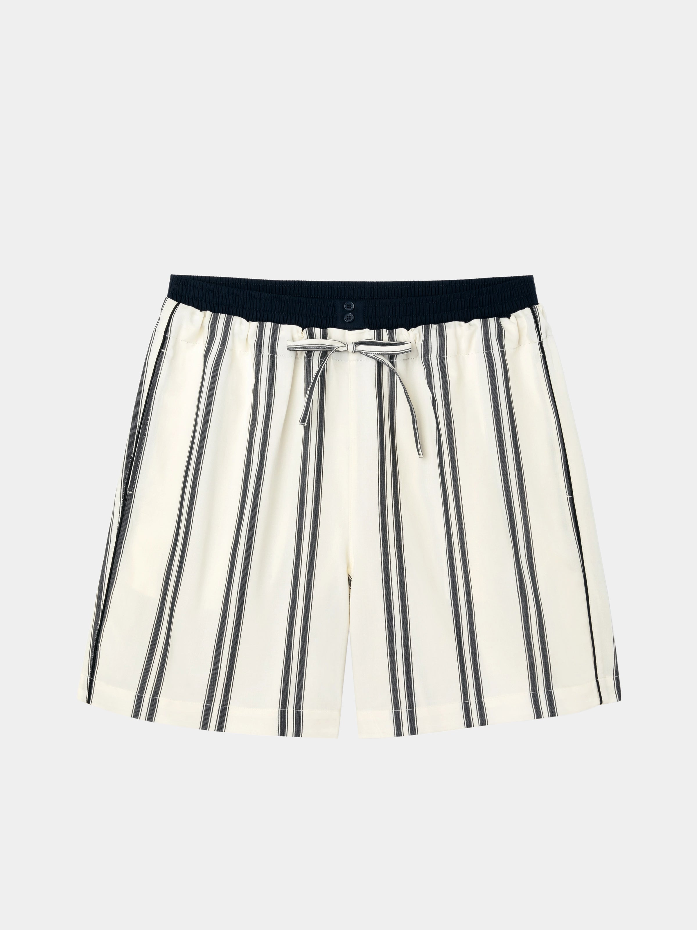 "Urban Jungle" Tencel Cotton Blend Loungewear Set Short Sleeve – Moonlight White