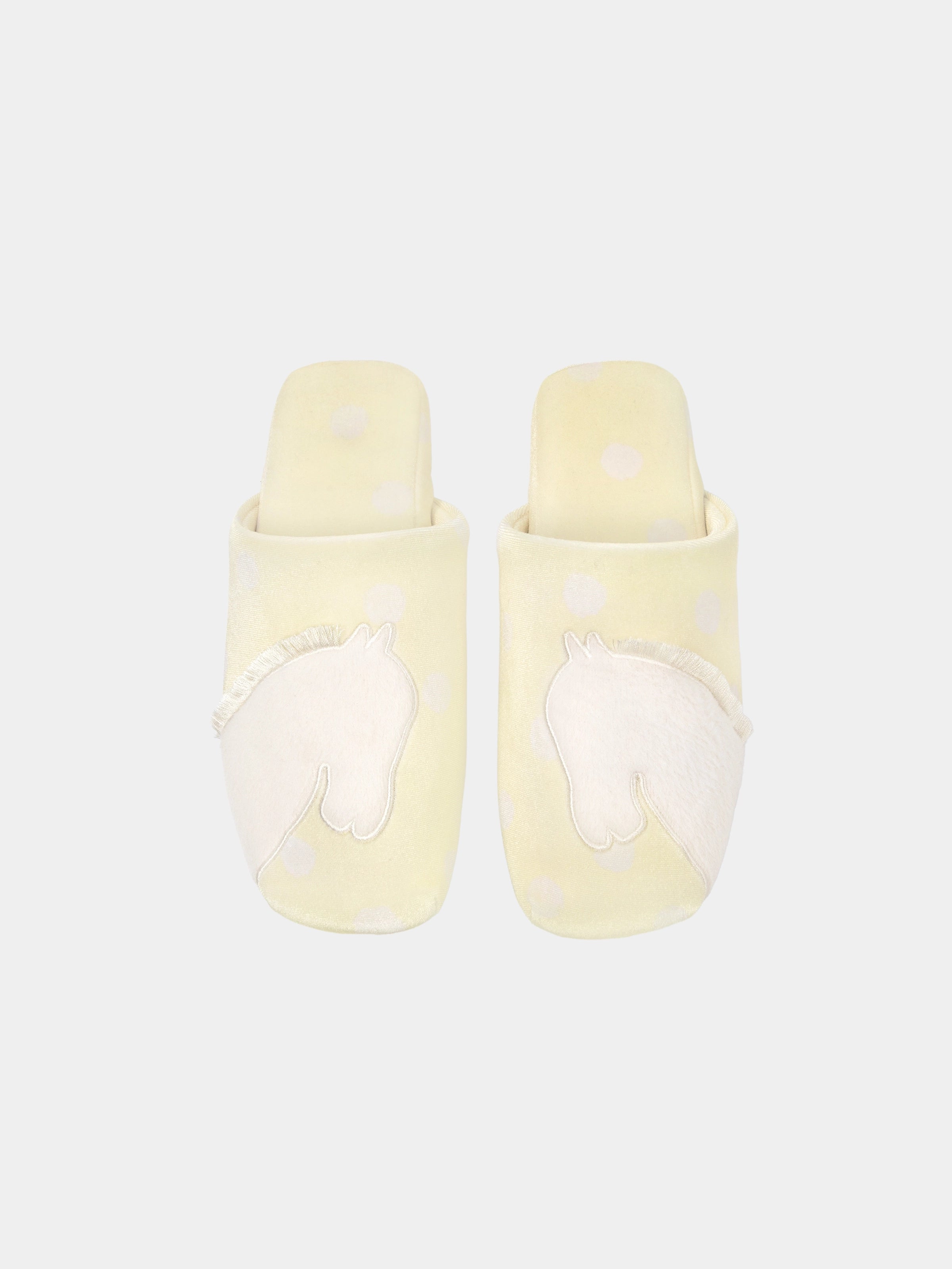 "Year of the Horse" Velvet Slippers – Polka Dot Horse
