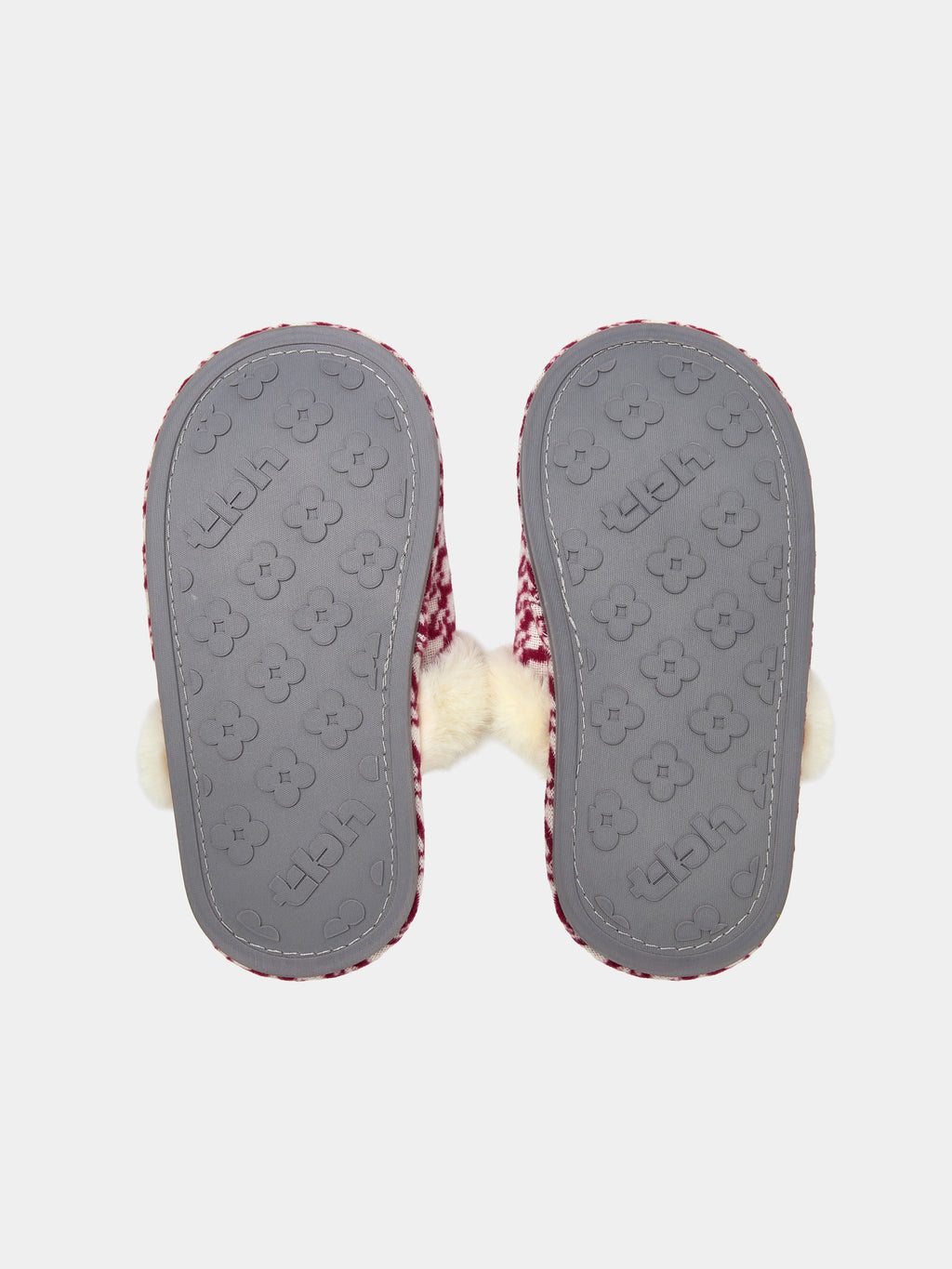 "Year of the Horse" Fluffy Slippers – Houndstooth Red